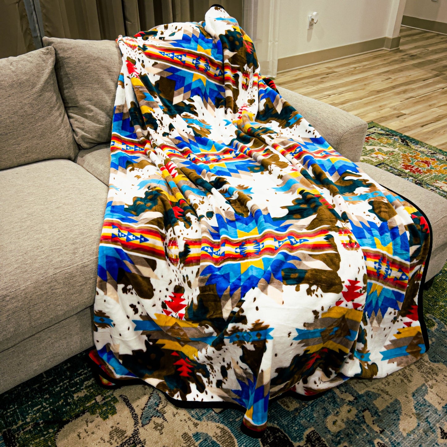 Envy Stylz Boutique Blanket Blues Train Oversized Blanket