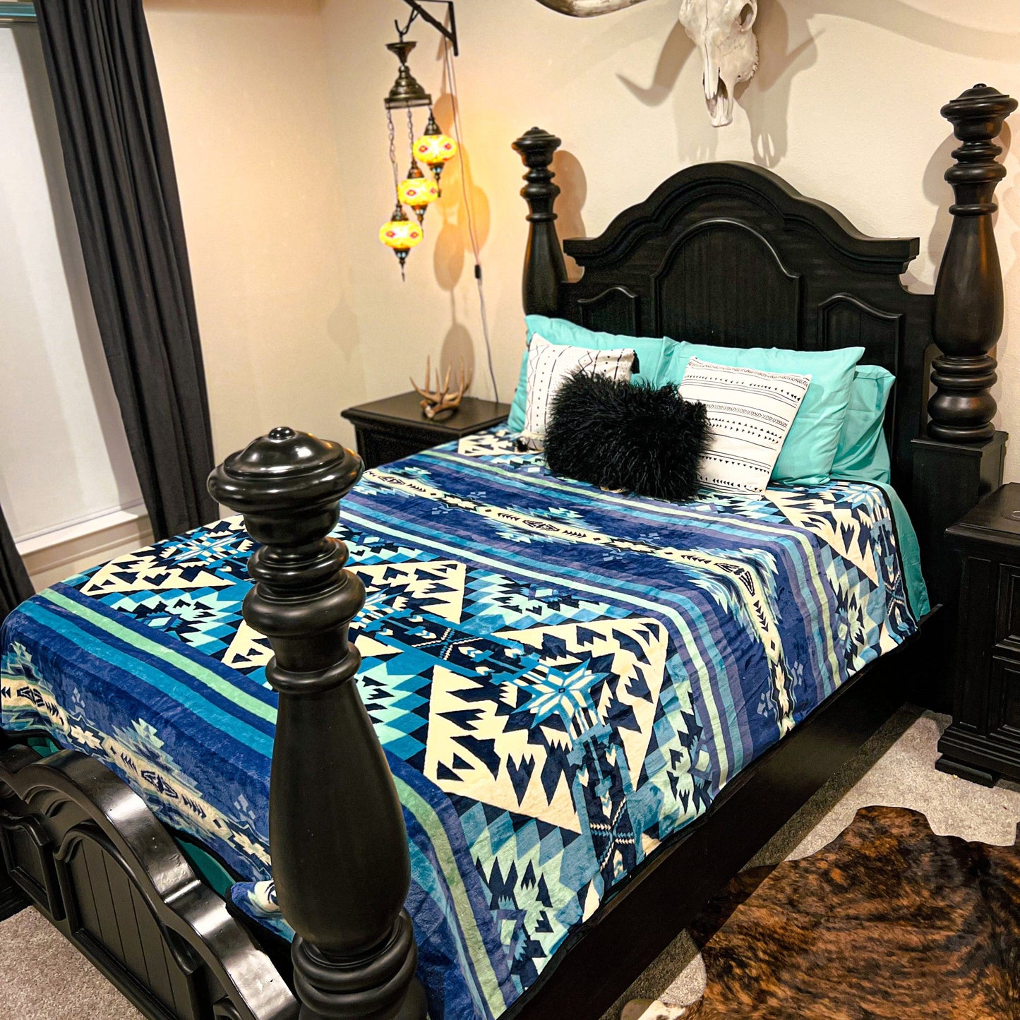 Envy Stylz Boutique Blue Moon Aztec King Size Blanket