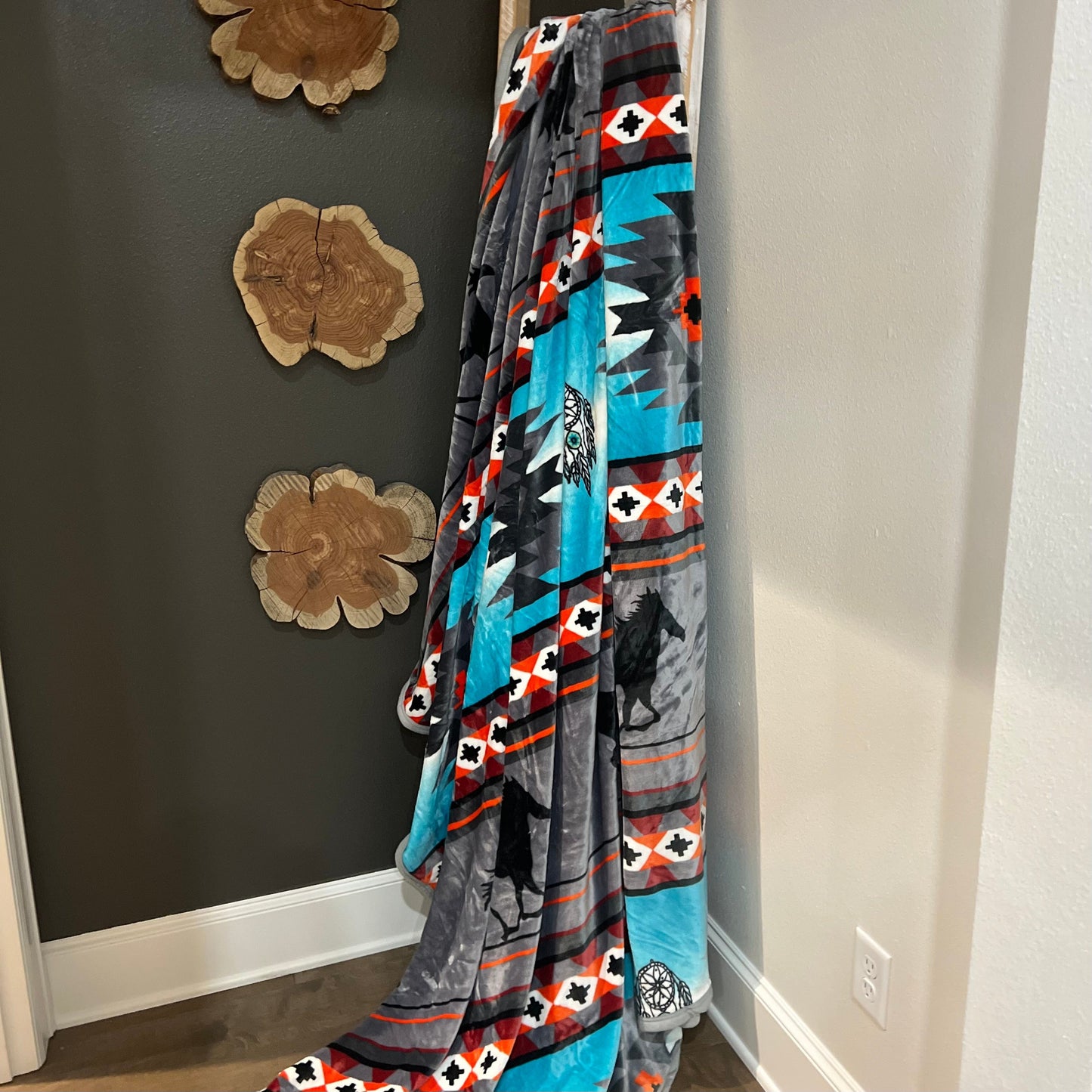Envy Stylz Boutique Blue Pony Oversized Blanket