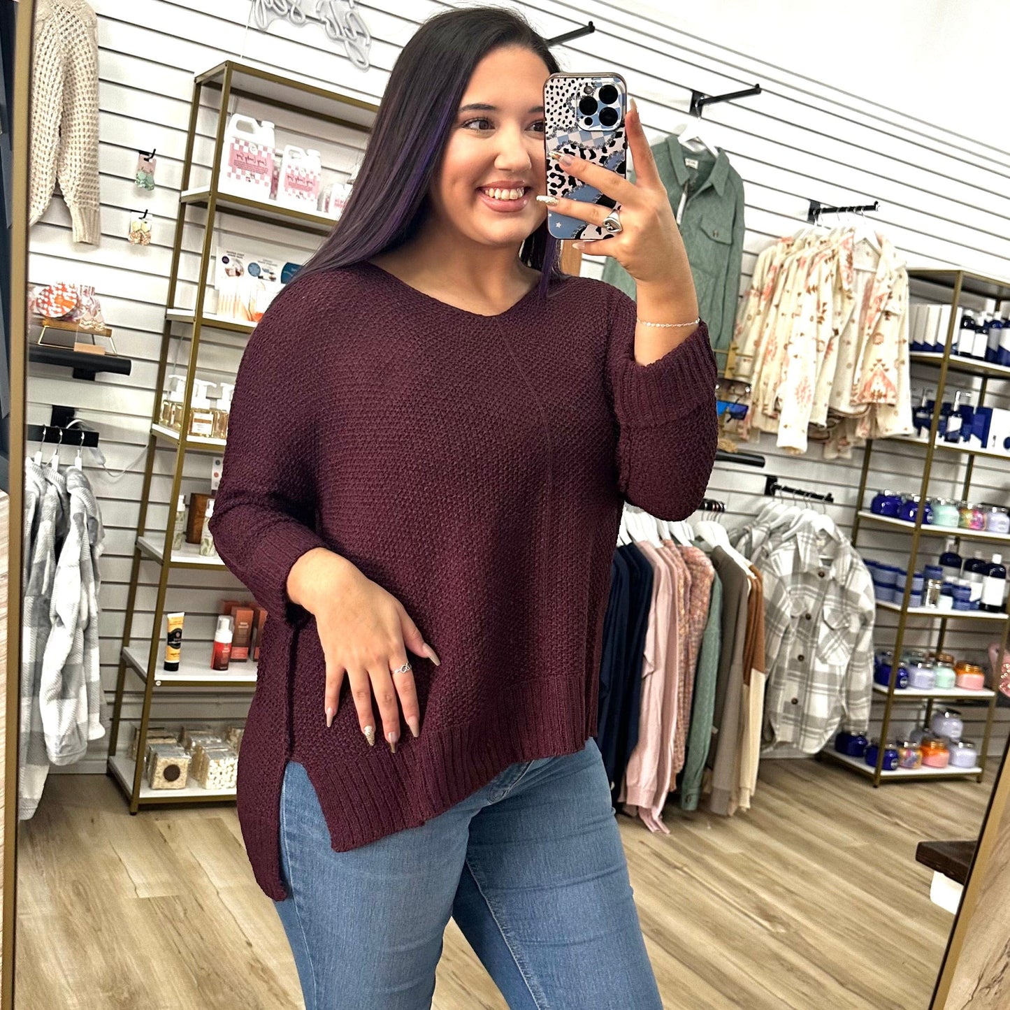 Envy Stylz Boutique Plum Sweater