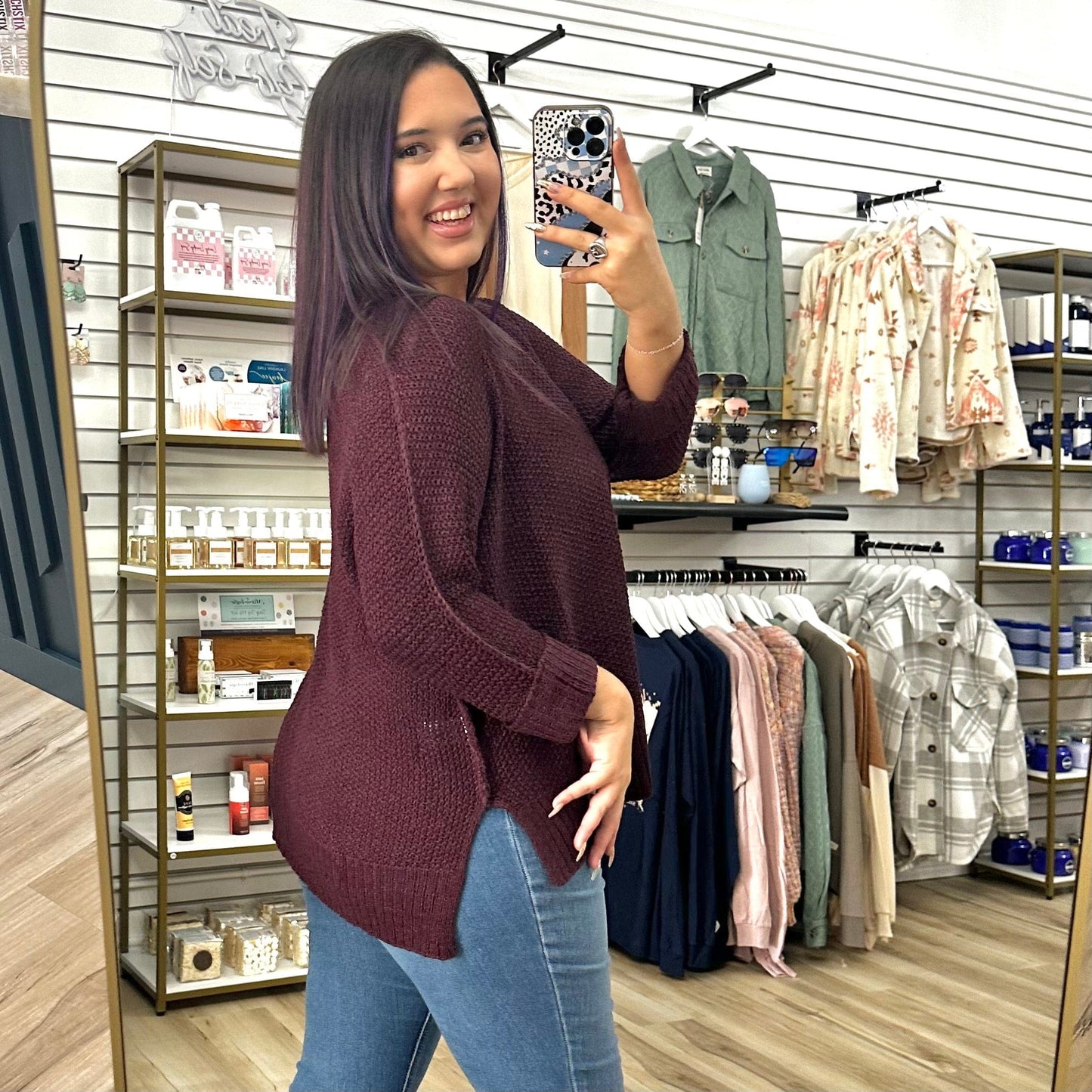 Envy Stylz Boutique Plum Sweater