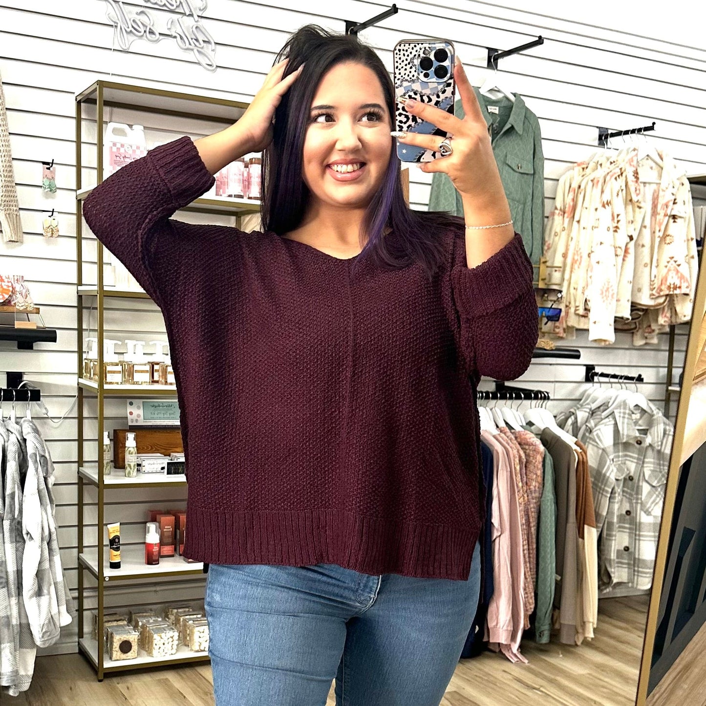 Envy Stylz Boutique Plum Sweater