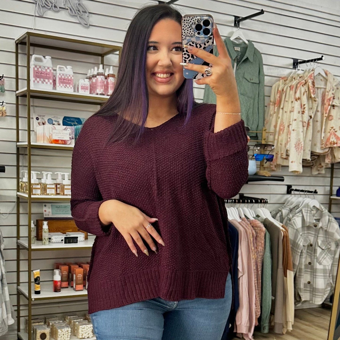 Envy Stylz Boutique Plum Sweater