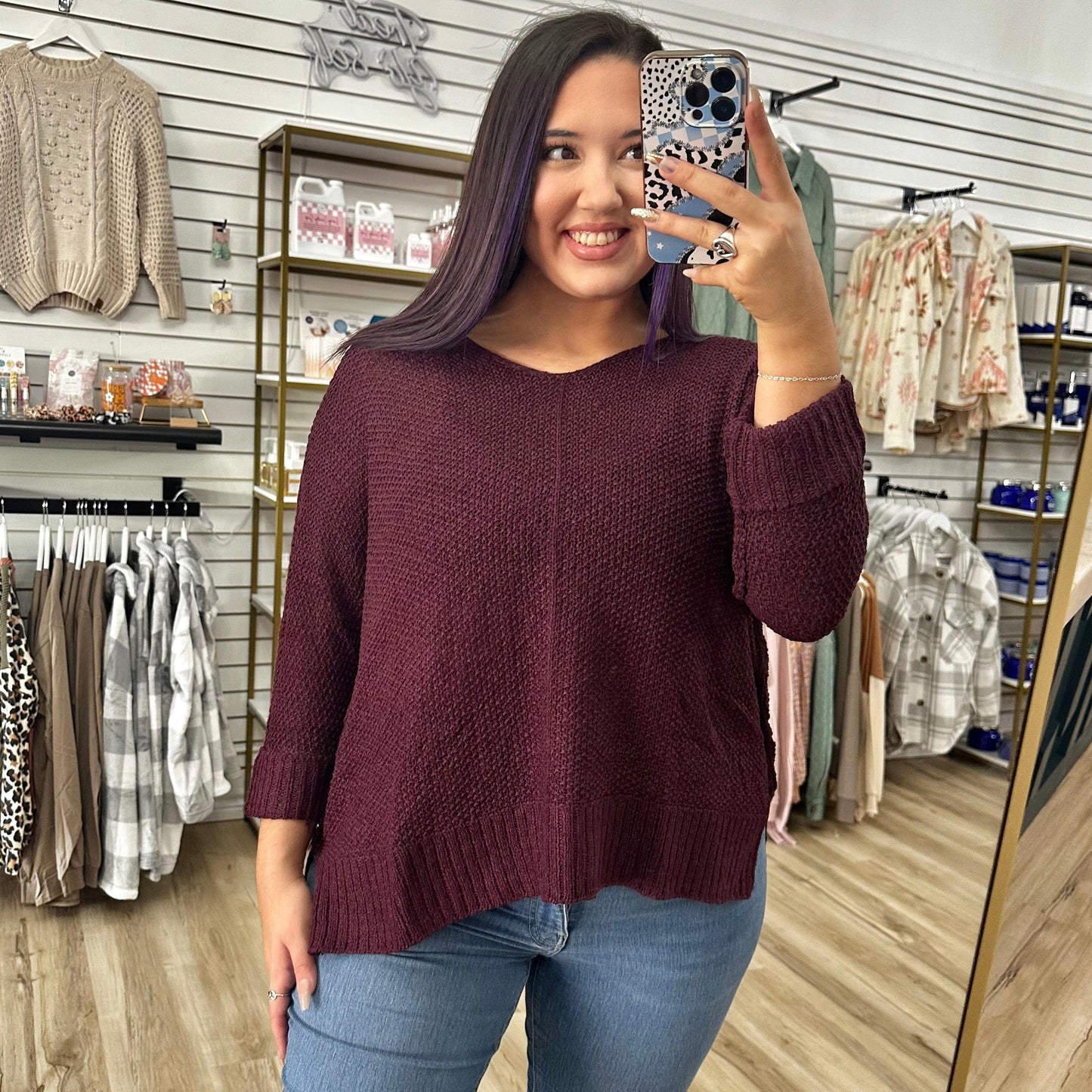 Envy Stylz Boutique Plum Sweater