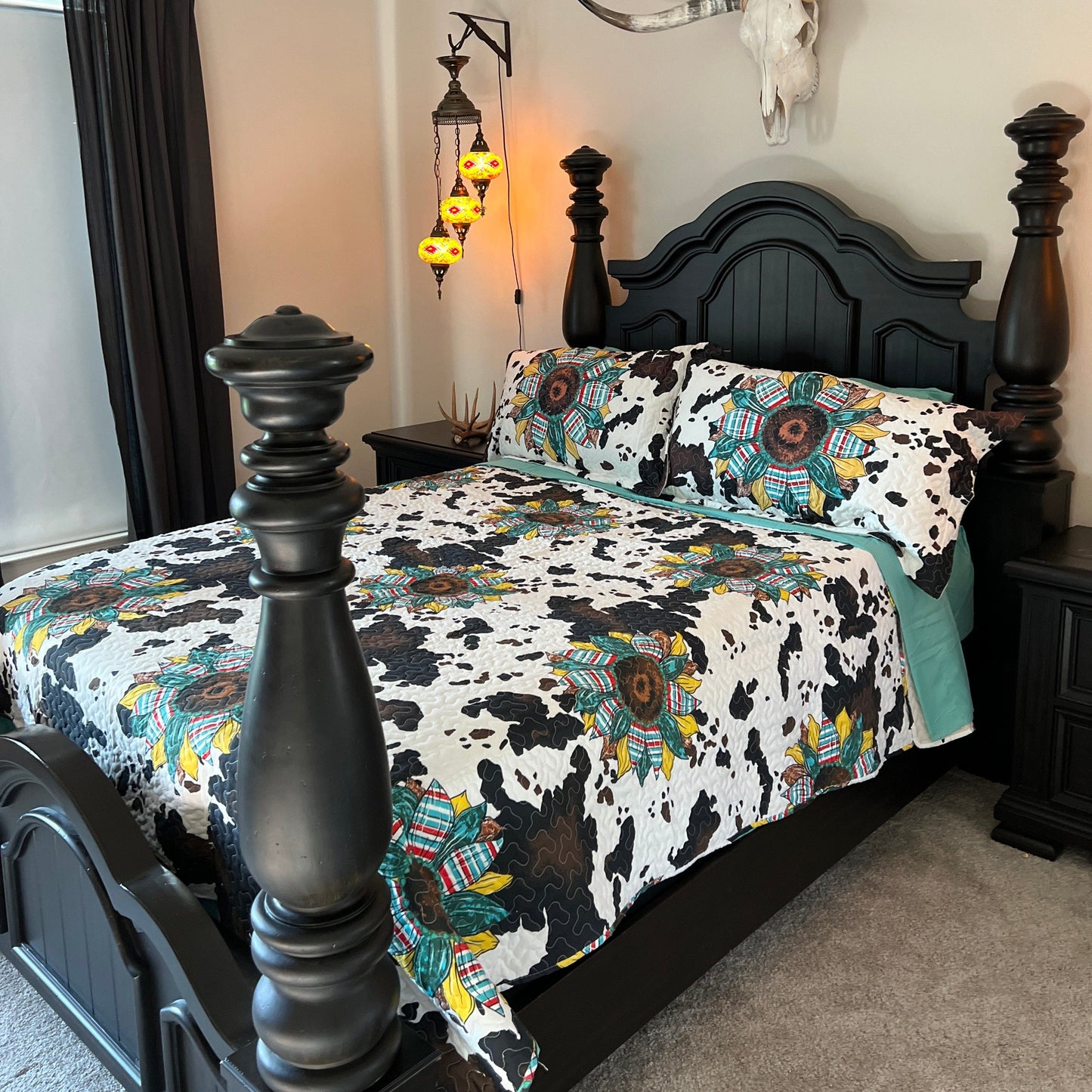 Envy Stylz Boutique Serape Sunflower 3 Piece King Size Quilt Set