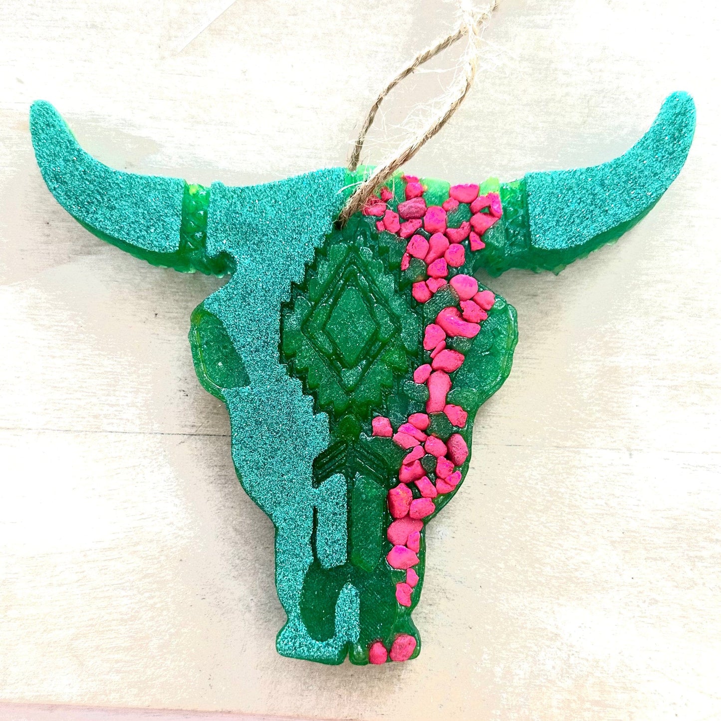 Envy Stylz Boutique Turquoise Stones Bull Skull Freshie