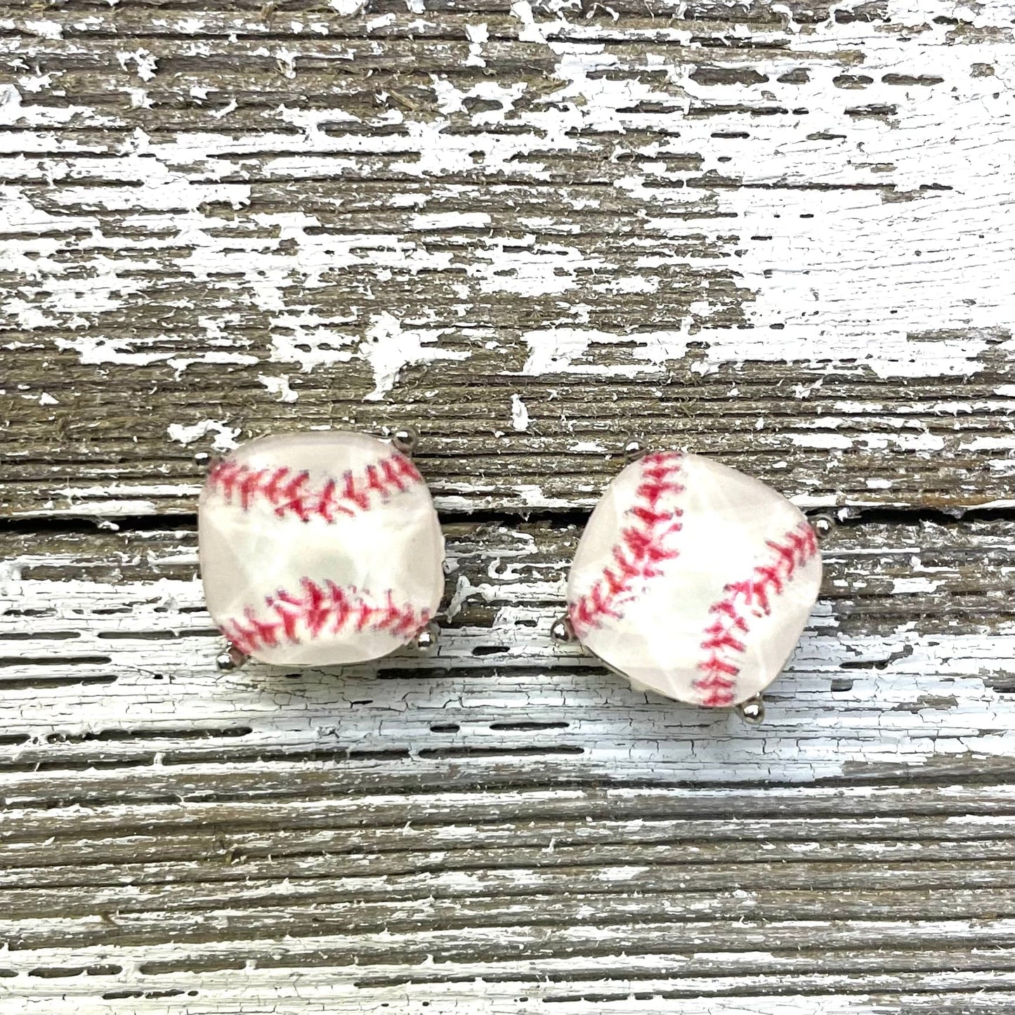 Envy Stylz Boutique Women - Accessories - Earrings Baseball Stud Earrings