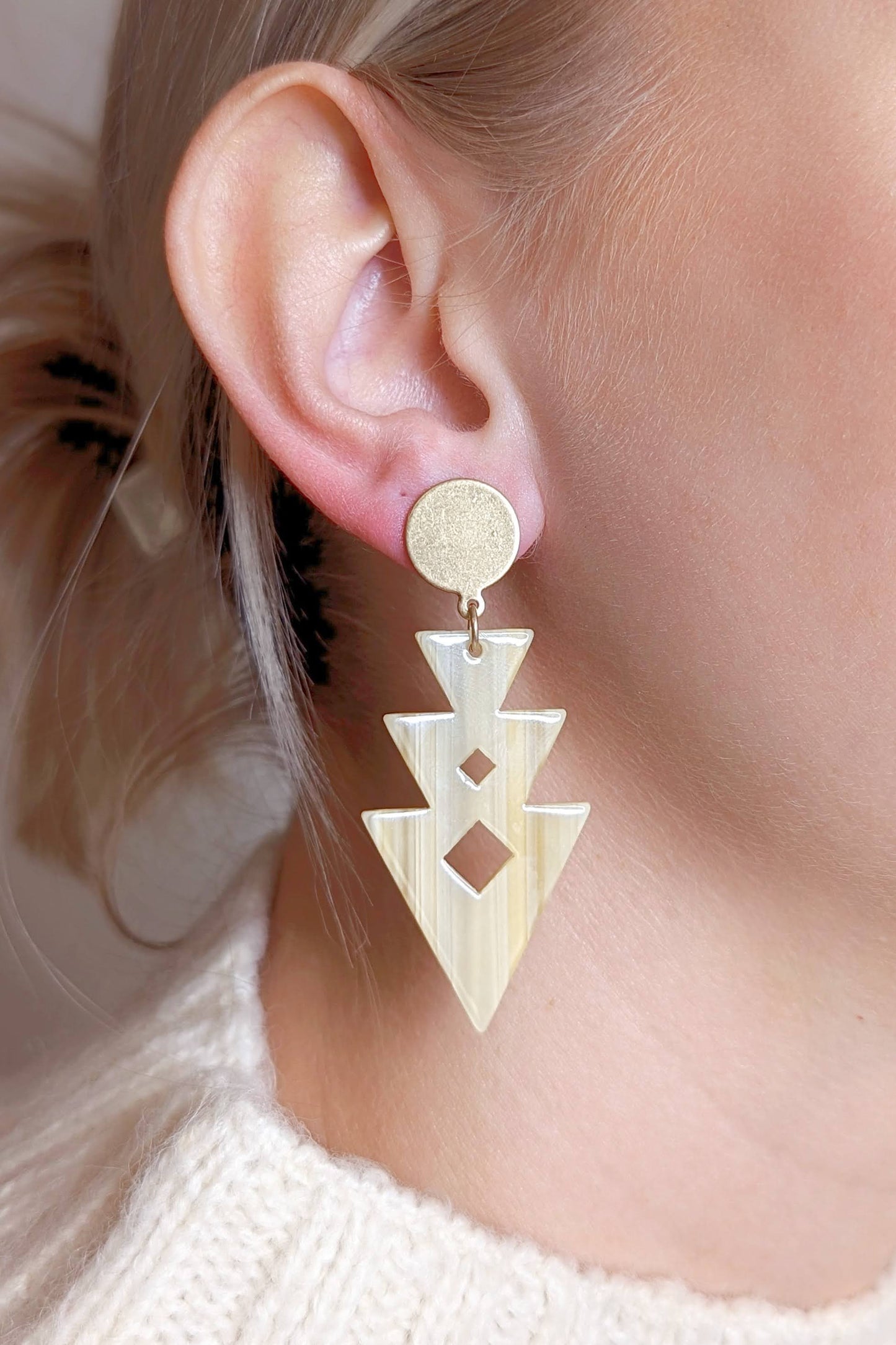 Envy Stylz Boutique Women - Accessories - Earrings Beige Beige Mitzi Earrings