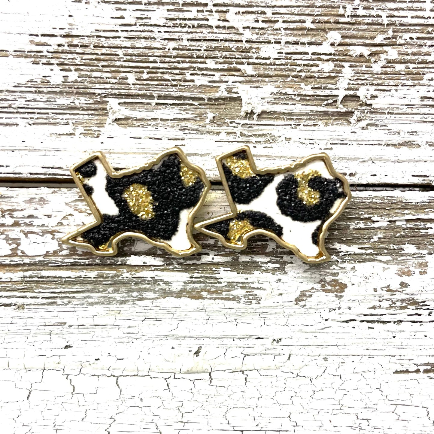Envy Stylz Boutique Women - Accessories - Earrings Black and White Leopard Texas Stud Earrings