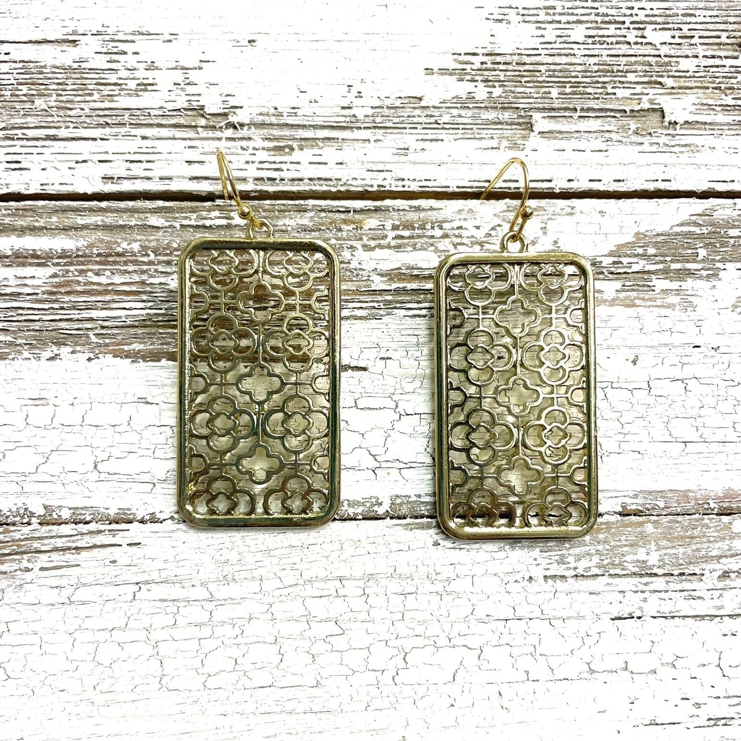 Envy Stylz Boutique Women - Accessories - Earrings Gold Rectangle Earrings
