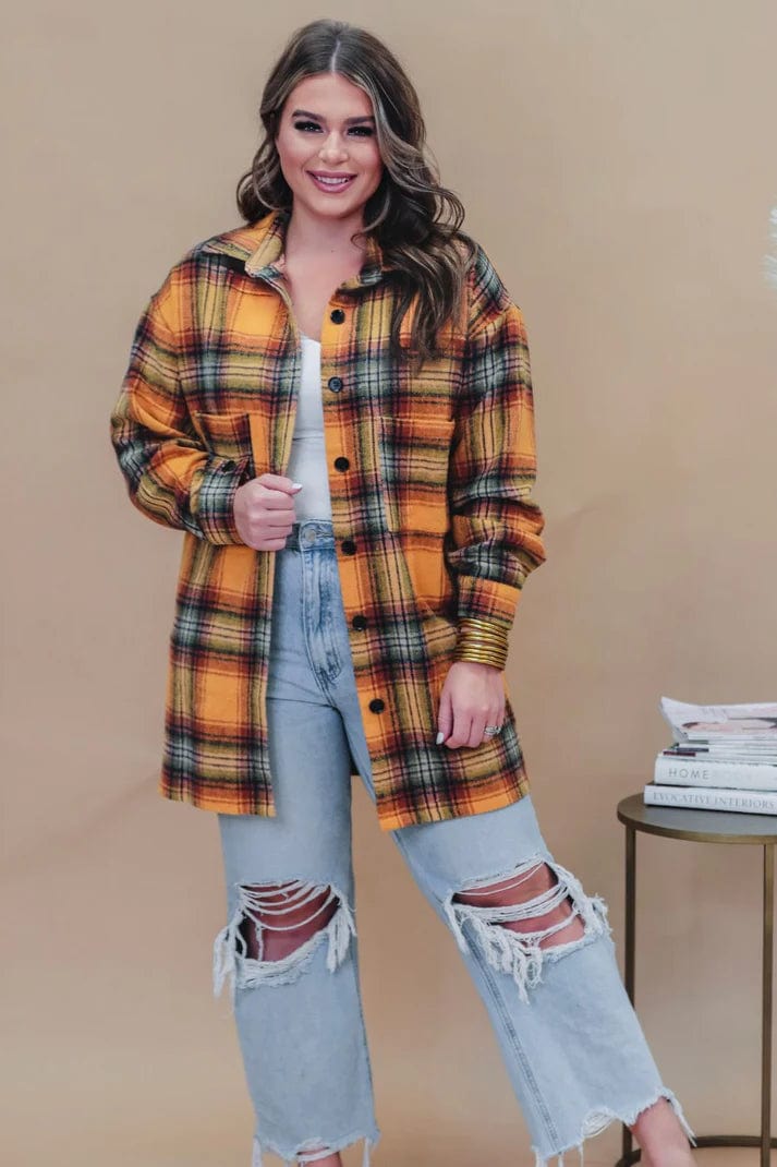 Envy Stylz Boutique Women - Accessories - Earrings Jayden Plaid Shacket
