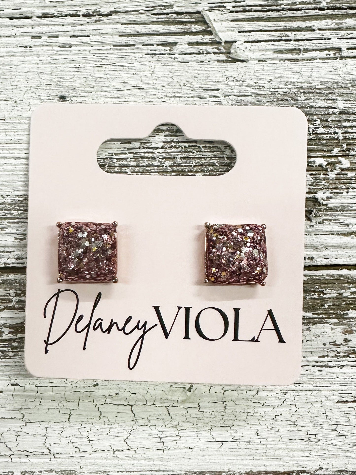 Envy Stylz Boutique Women - Accessories - Earrings Pink Square Stud Earrings
