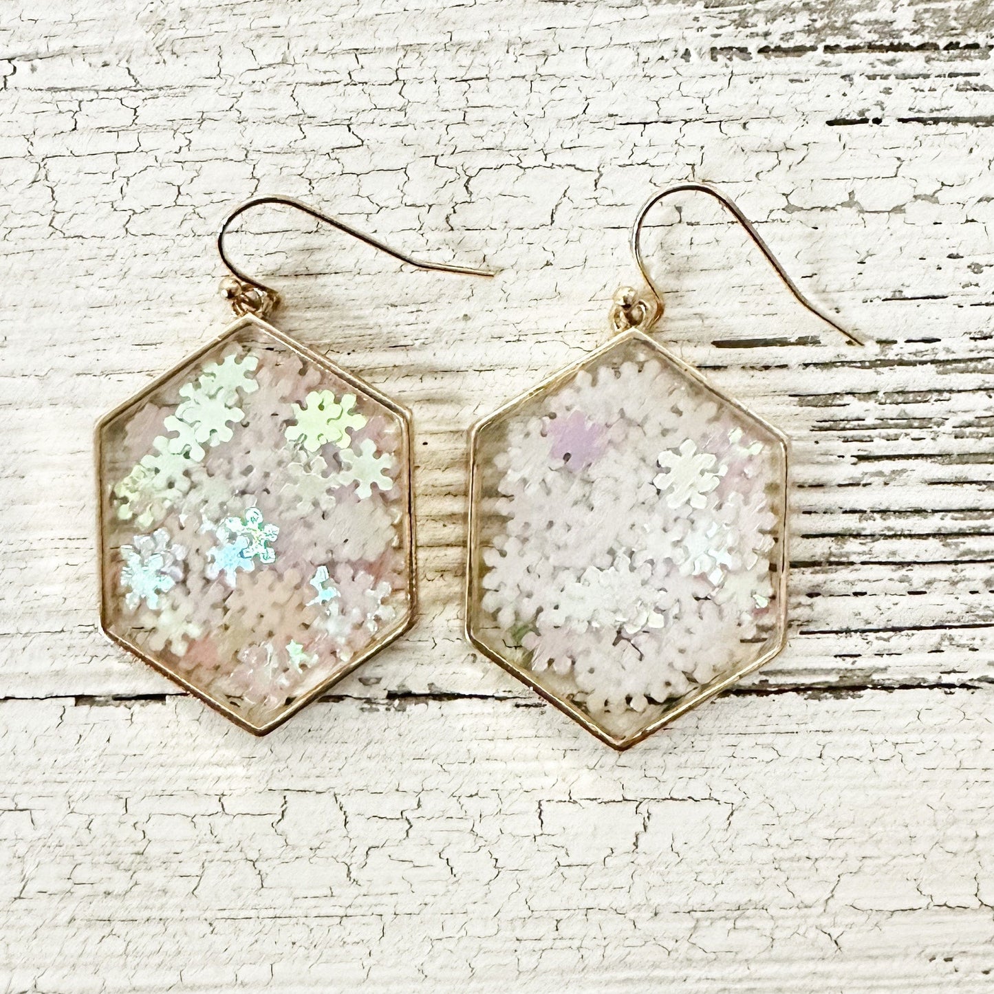 Envy Stylz Boutique Women - Accessories - Earrings Snowflake Gold Dangle Earrings