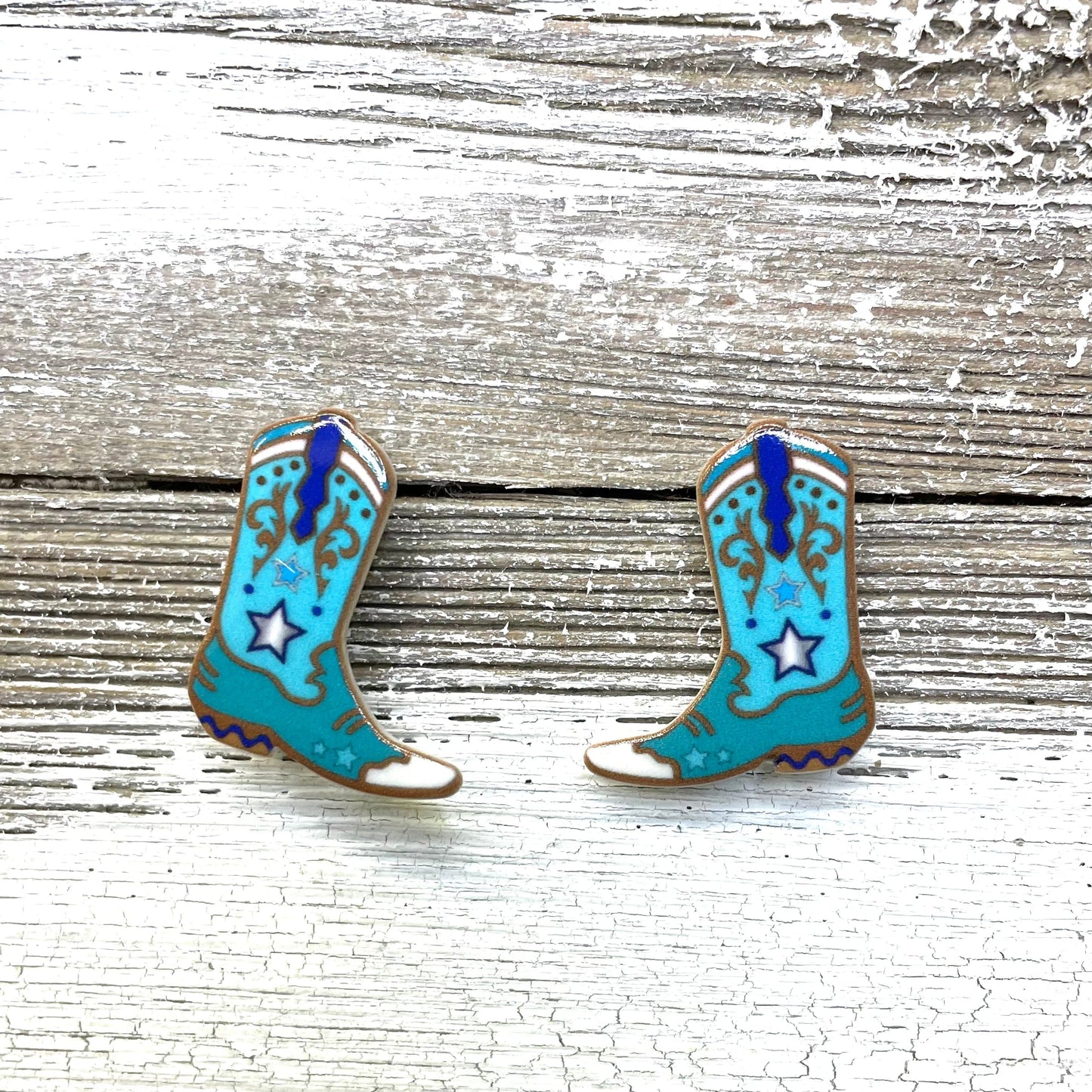 Envy Stylz Boutique Women - Accessories - Earrings Teal Boot Stud Earrings