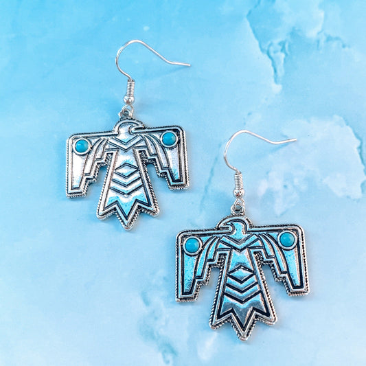 Envy Stylz Boutique Women - Accessories - Earrings Turquoise Thunderbird Earrings