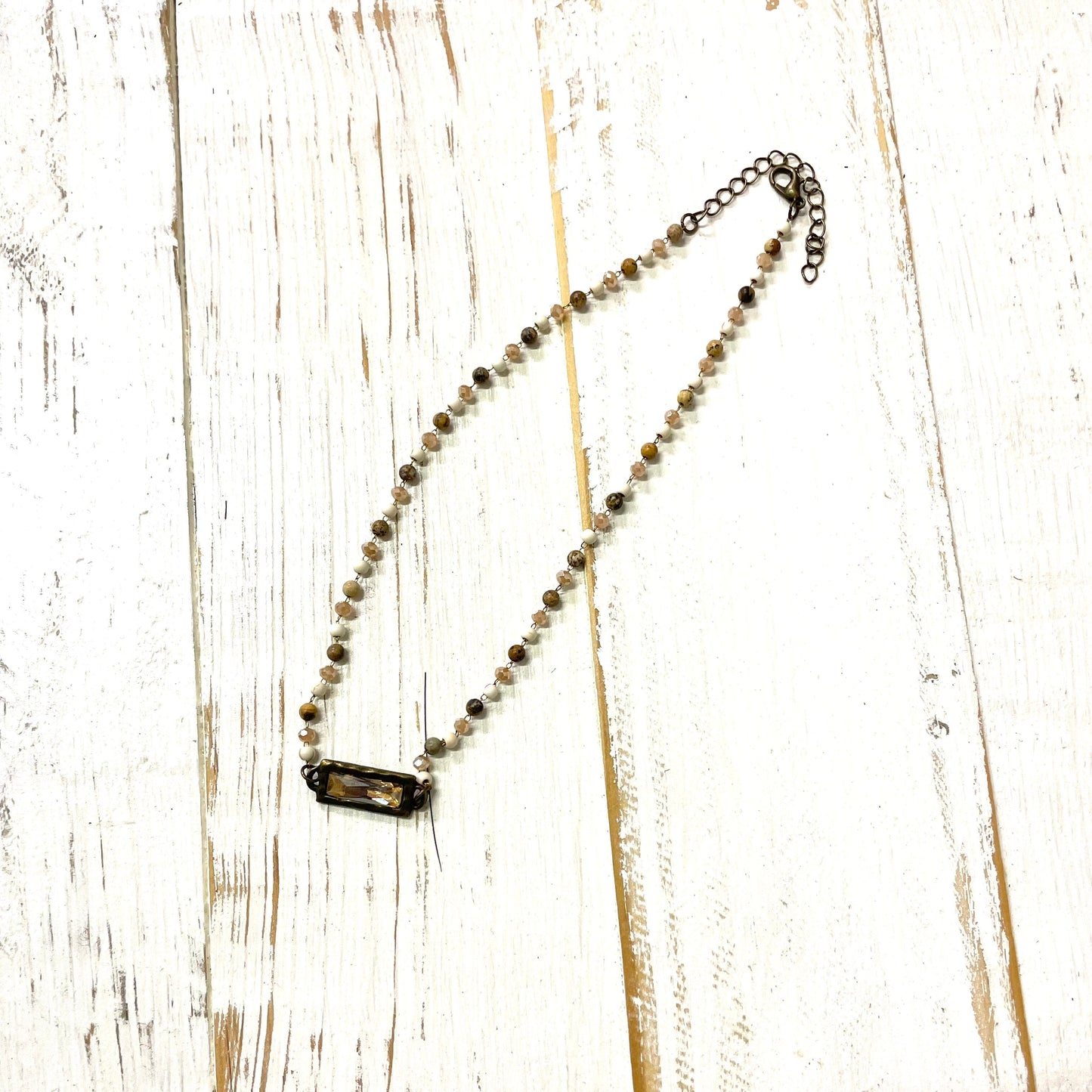 Envy Stylz Boutique Women - Accessories - Necklace Brown Dainty Beaded Jewel Necklace