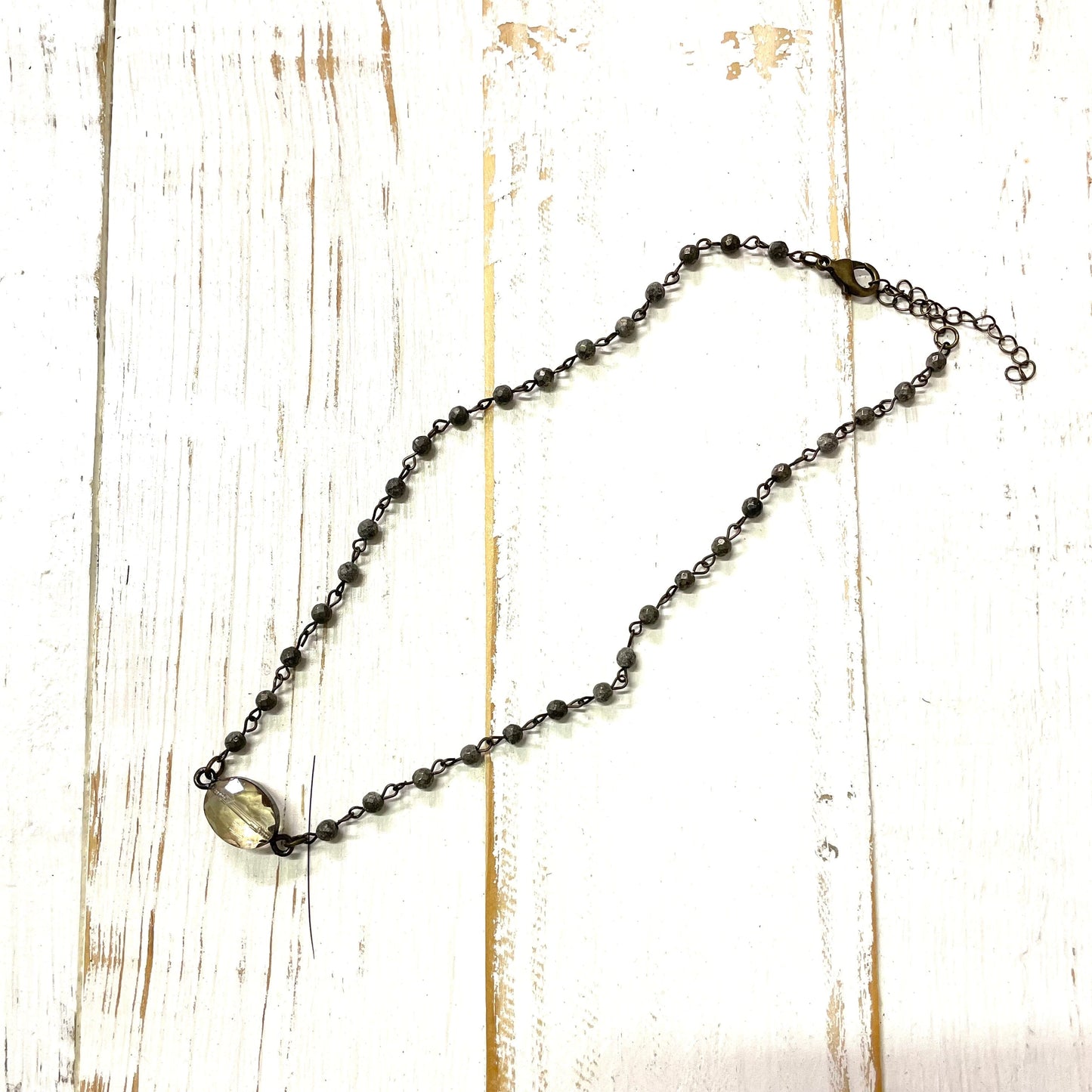 Envy Stylz Boutique Women - Accessories - Necklace Charcoal Beaded Jewel Necklace