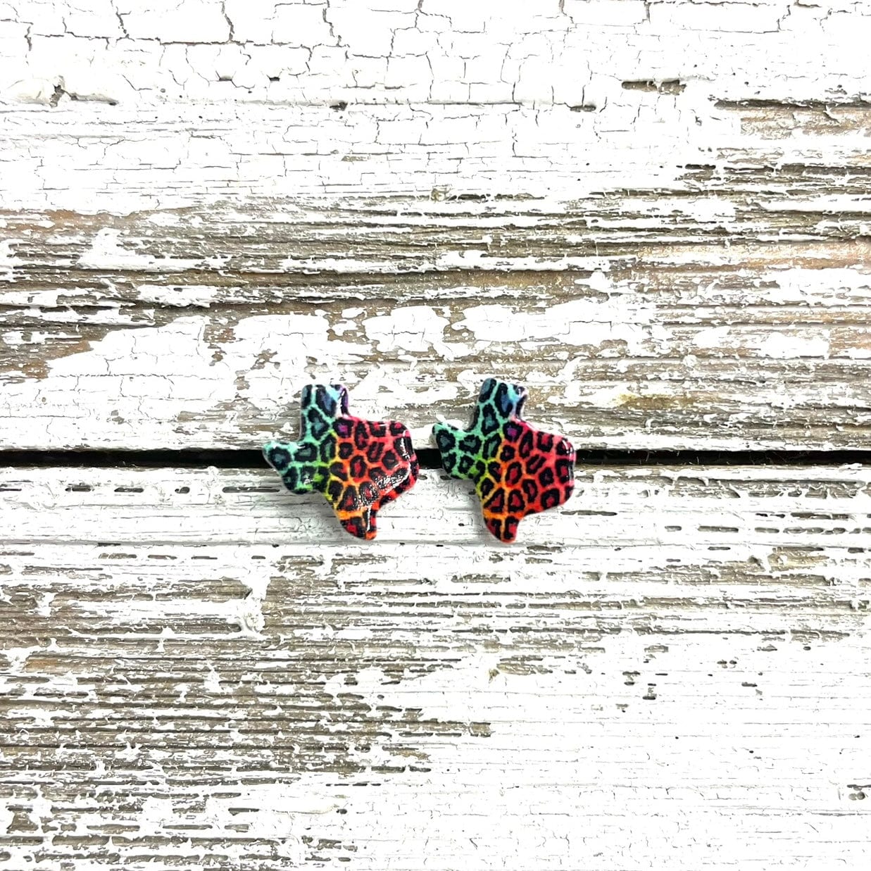 Envy Stylz Boutique Women - Accessories - Necklace Red White and Blue Leopard Texas Stud Earrings