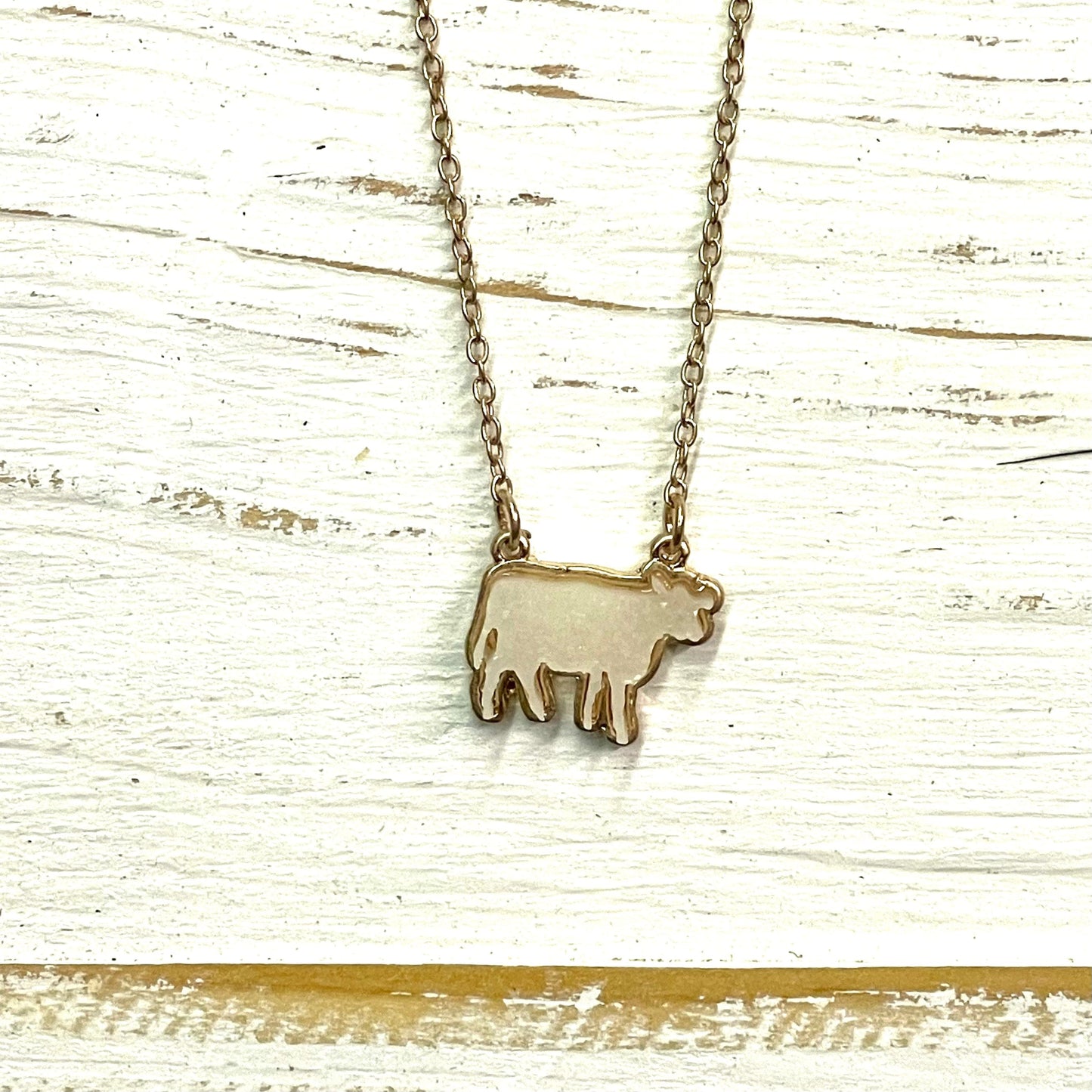 Envy Stylz Boutique Women - Accessories - Necklace White Cow Druzy Necklace