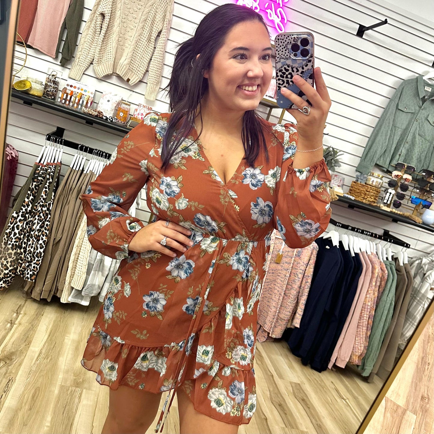 Envy Stylz Boutique Women - Apparel - Shirts - T-Shirts Annie Floral Wrap Dress