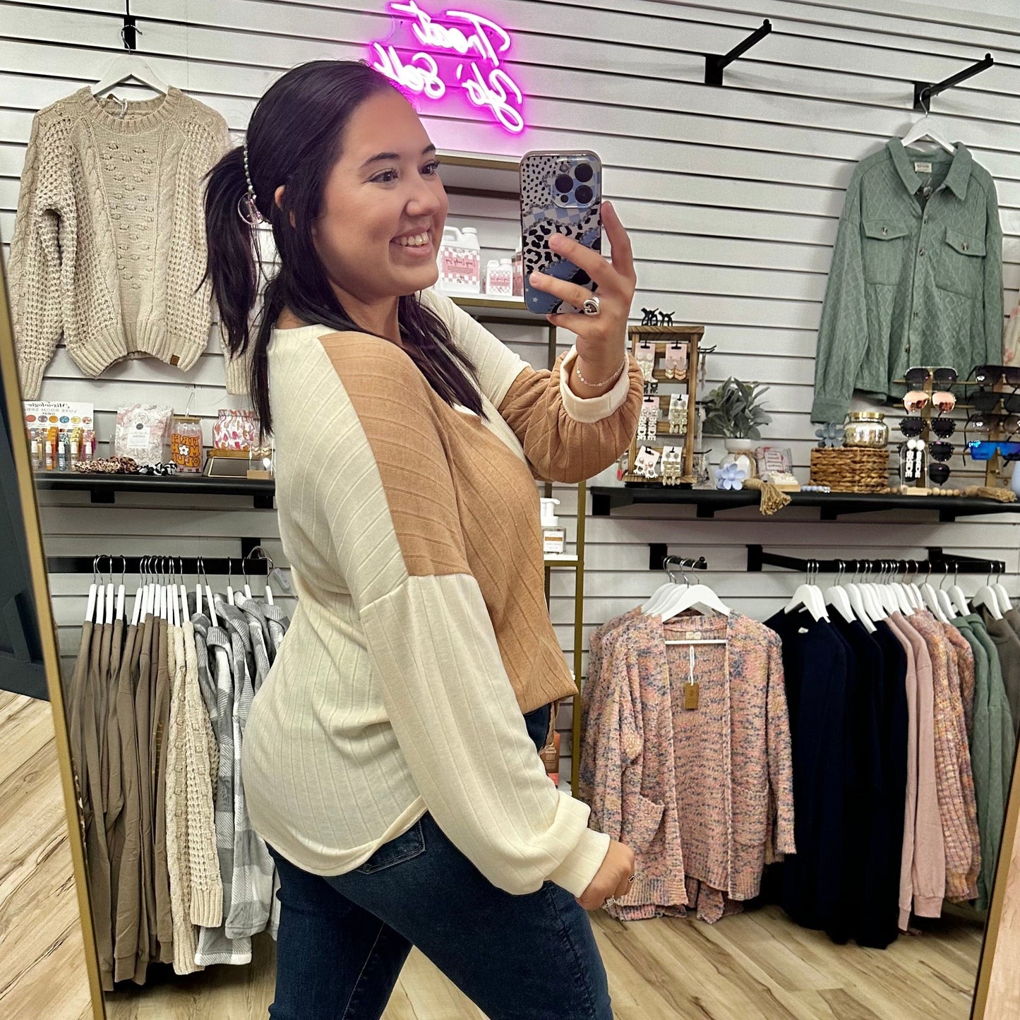 Envy Stylz Boutique Women - Apparel - Shirts - T-Shirts Best Of Both Ribbed Top