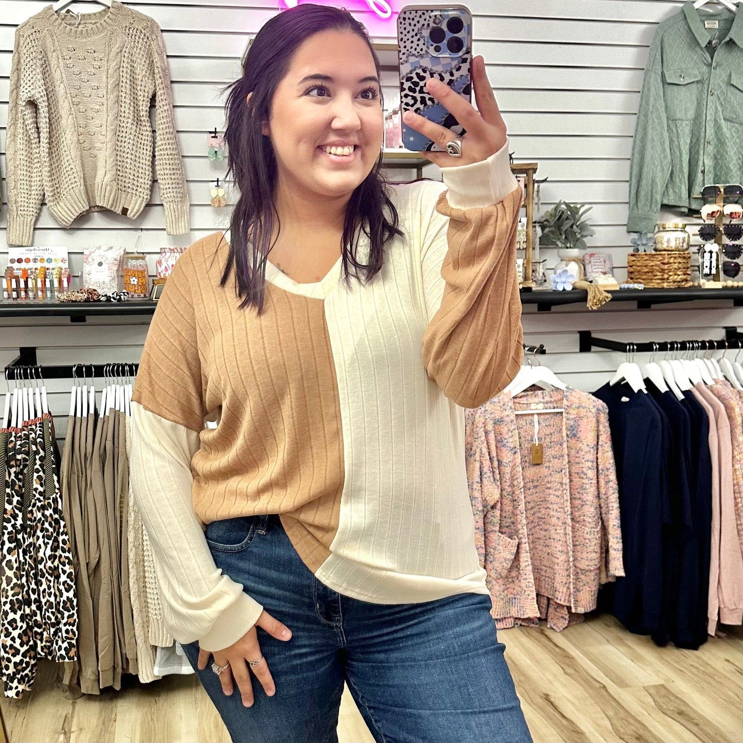 Envy Stylz Boutique Women - Apparel - Shirts - T-Shirts Best Of Both Ribbed Top