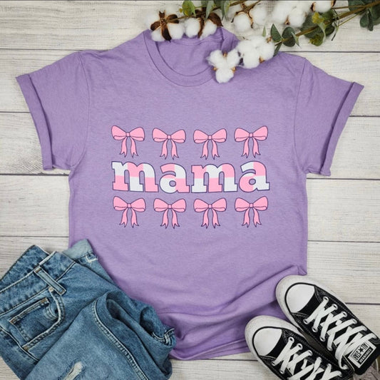 Envy Stylz Boutique Women - Apparel - Shirts - T-Shirts Checkered Mama Bows Graphic Tee