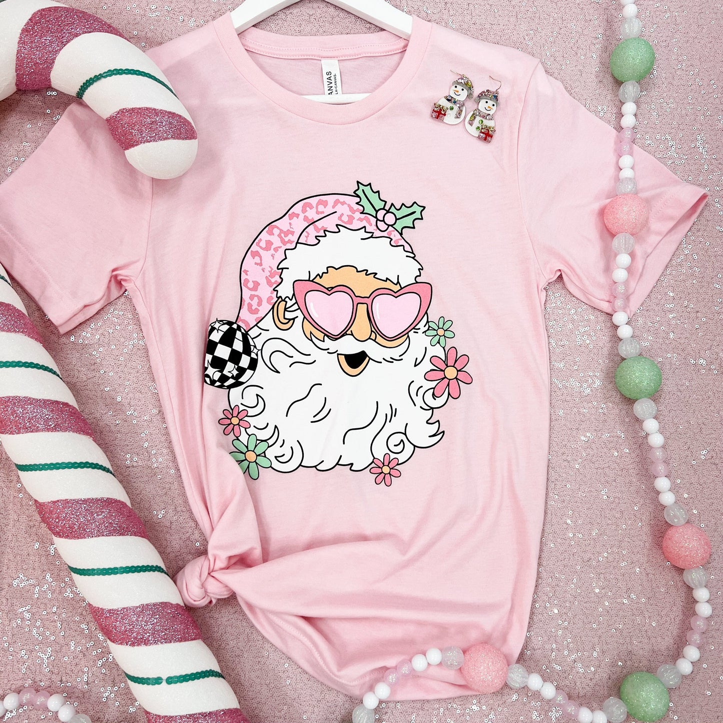 Envy Stylz Boutique Women - Apparel - Shirts - T-Shirts Disco Santa Soft Graphic Tee