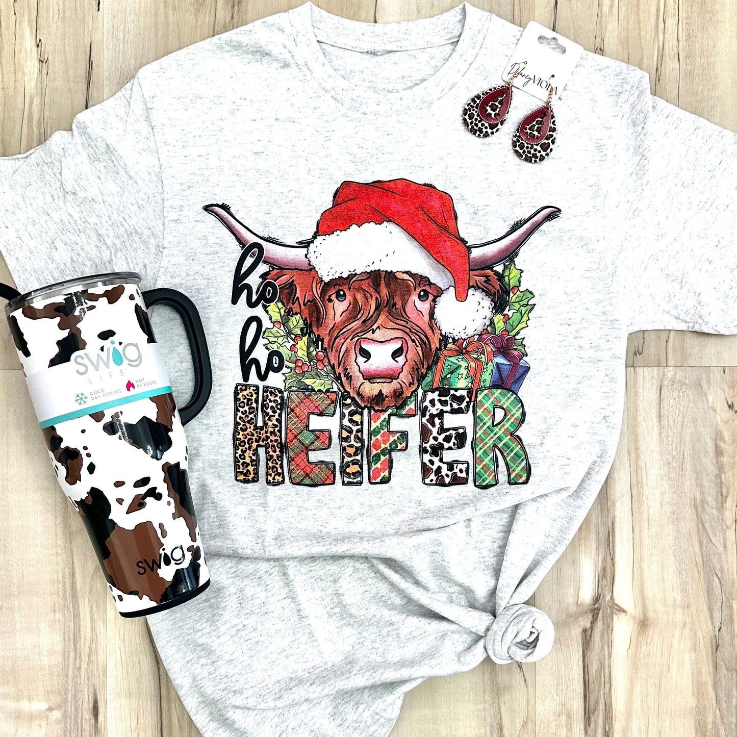 Envy Stylz Boutique Women - Apparel - Shirts - T-Shirts Ho Ho Ho Heifer Graphic Tee