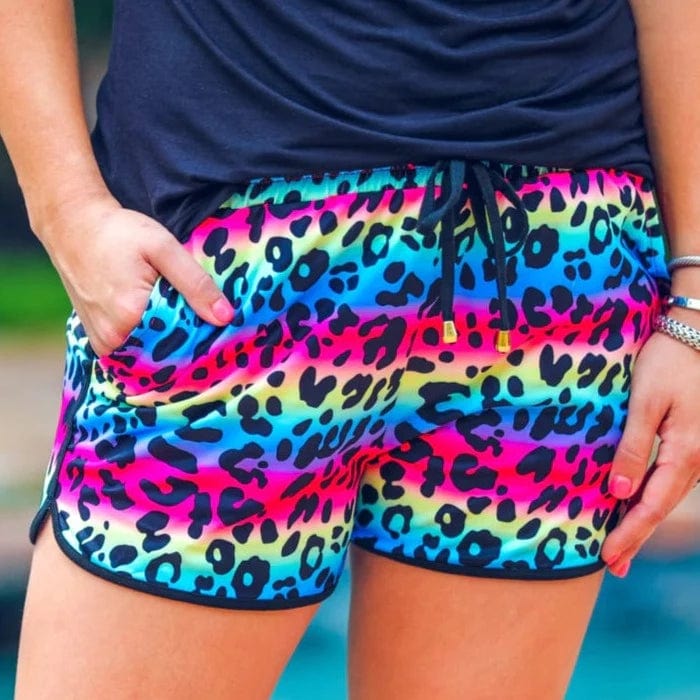 Envy Stylz Boutique Women - Apparel - Shirts - T-Shirts Lisa Leopard Drawstring Everyday Butter Shorts