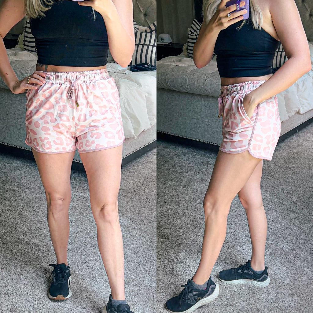 Envy Stylz Boutique Women - Apparel - Shirts - T-Shirts Pink Leopard Butter Shorts