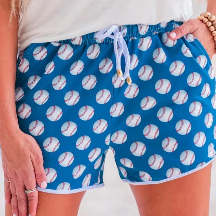Envy Stylz Boutique Women - Apparel - Shirts - T-Shirts Play Ball Baseball Drawstring Everyday Butter Shorts