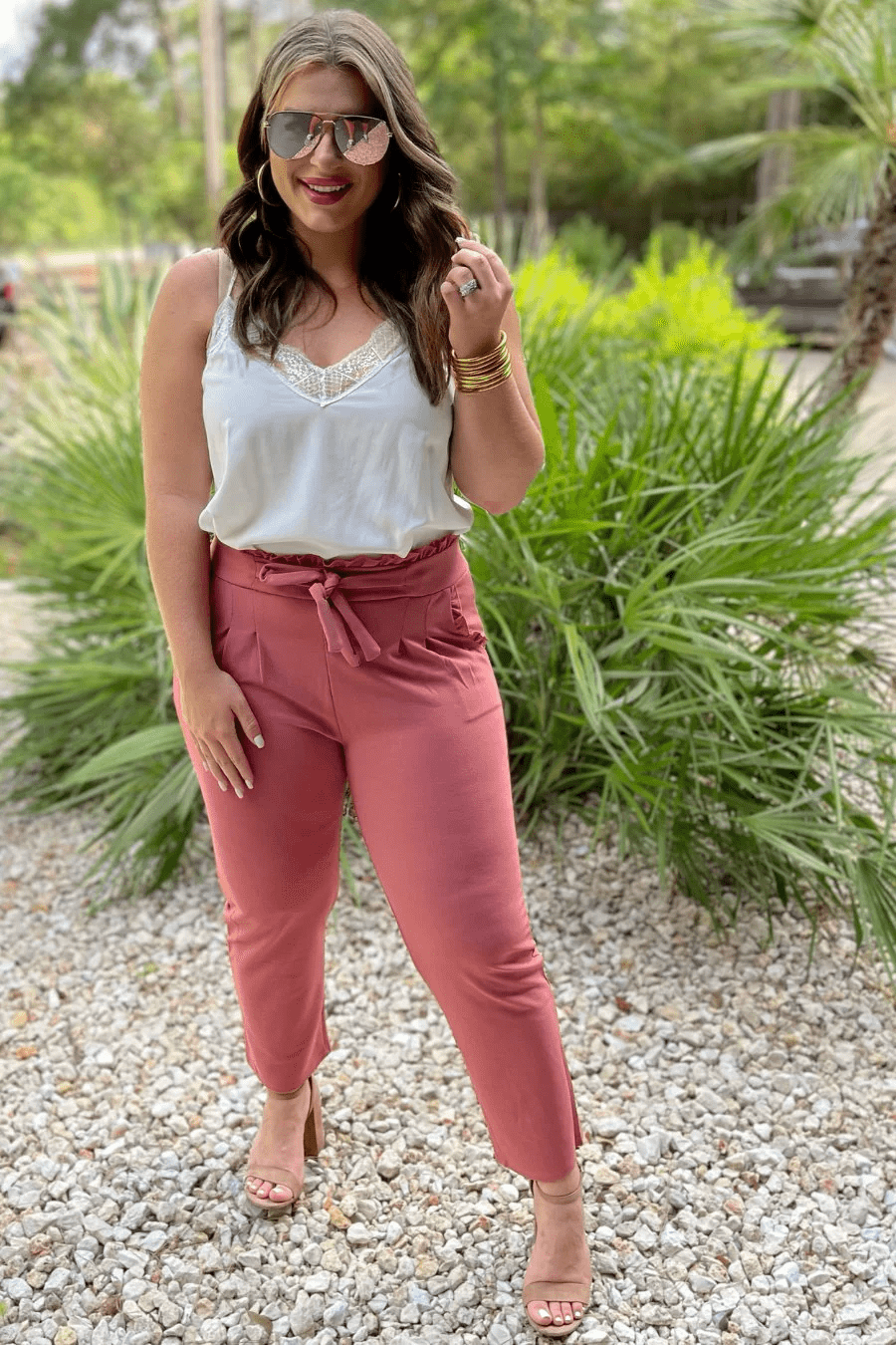 Envy Stylz Boutique Women - Apparel - Shirts - T-Shirts Rose Slice of Style Paper Bag Pants