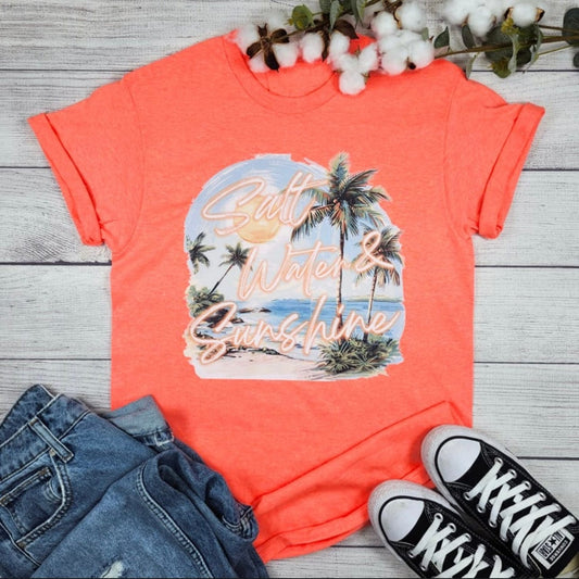 Envy Stylz Boutique Women - Apparel - Shirts - T-Shirts Salt Water and Sunshine Graphic Tee