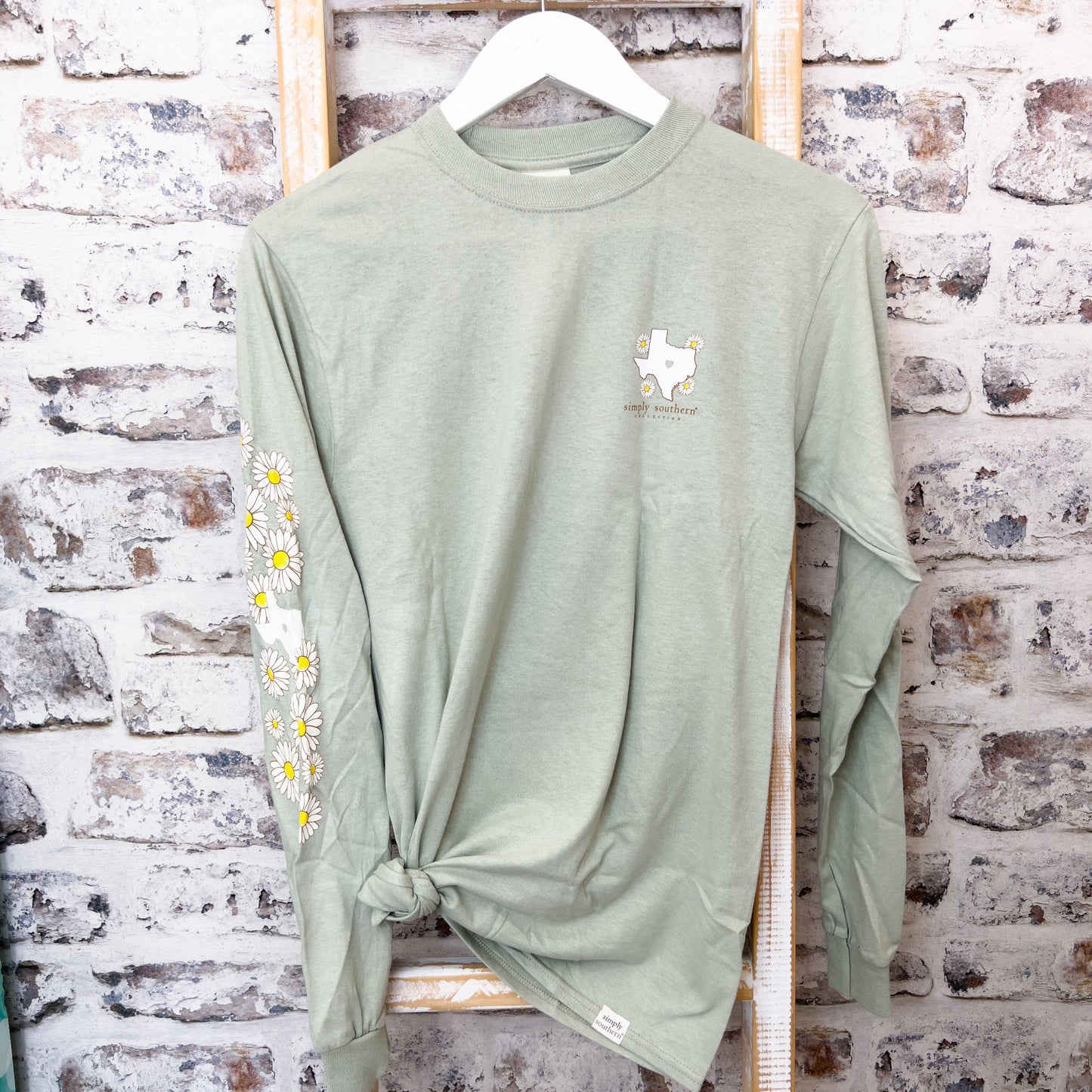 Envy Stylz Boutique Women - Apparel - Shirts - T-Shirts Texas Good Vibes Only Simply Southern Long Sleeve Soft Graphic Tee