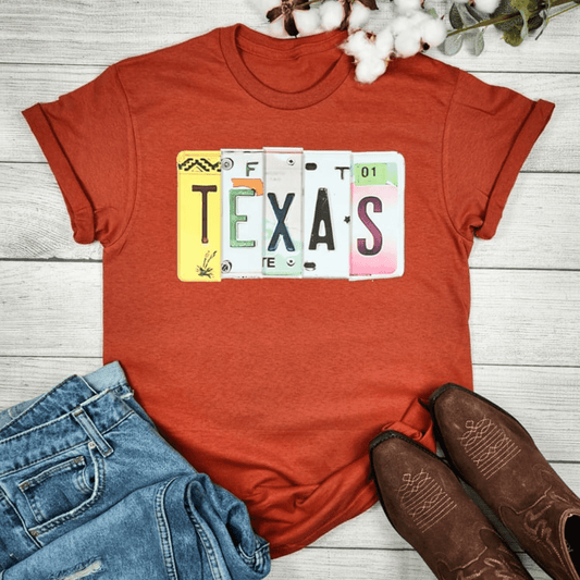 Envy Stylz Boutique Women - Apparel - Shirts - T-Shirts Texas License Plate Graphic T-shirt