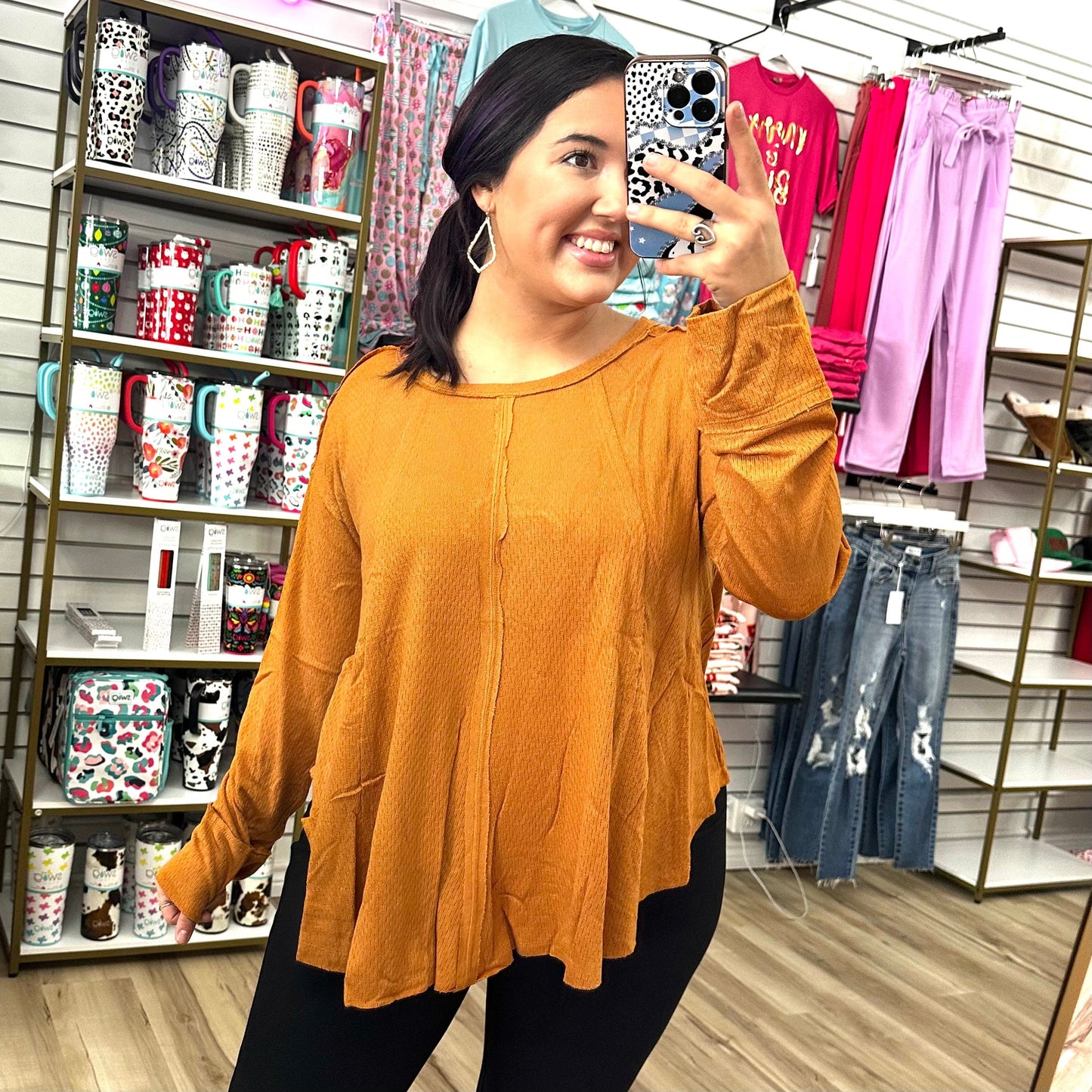 Envy Stylz Boutique Women - Apparel - Shirts - T-Shirts The Lisa Mustard Top