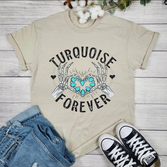 Envy Stylz Boutique Women - Apparel - Shirts - T-Shirts Turquoise Forever Graphic Tee