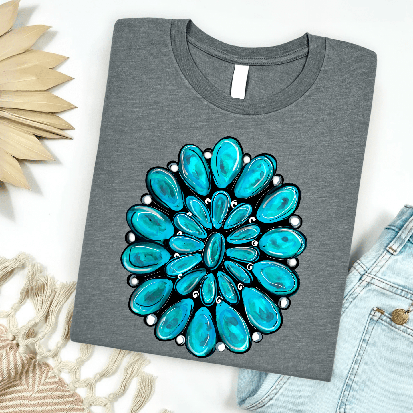 Envy Stylz Boutique Women - Apparel - Shirts - T-Shirts Turquoise Stone Graphic Tee