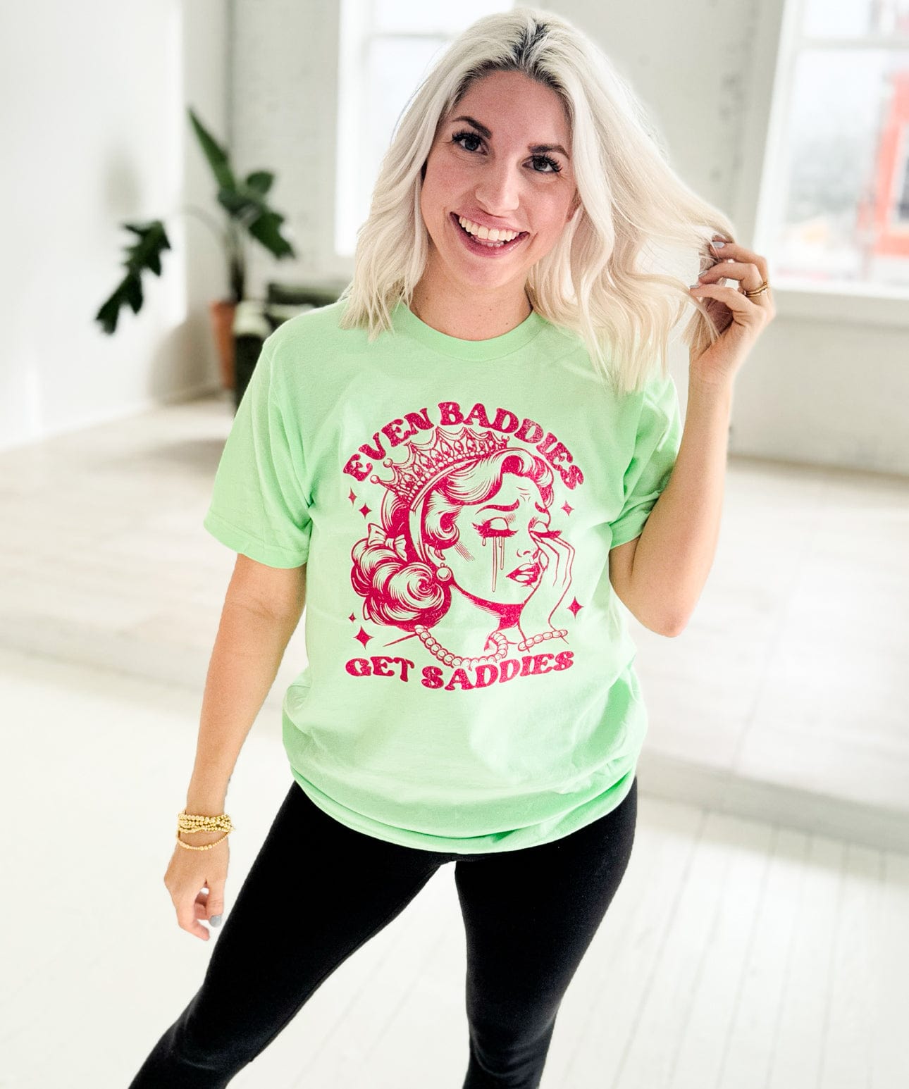 Envy Stylz Wholesale Women - Apparel - Shirts - T-Shirts Even Baddies Get Saddies Graphic Tee