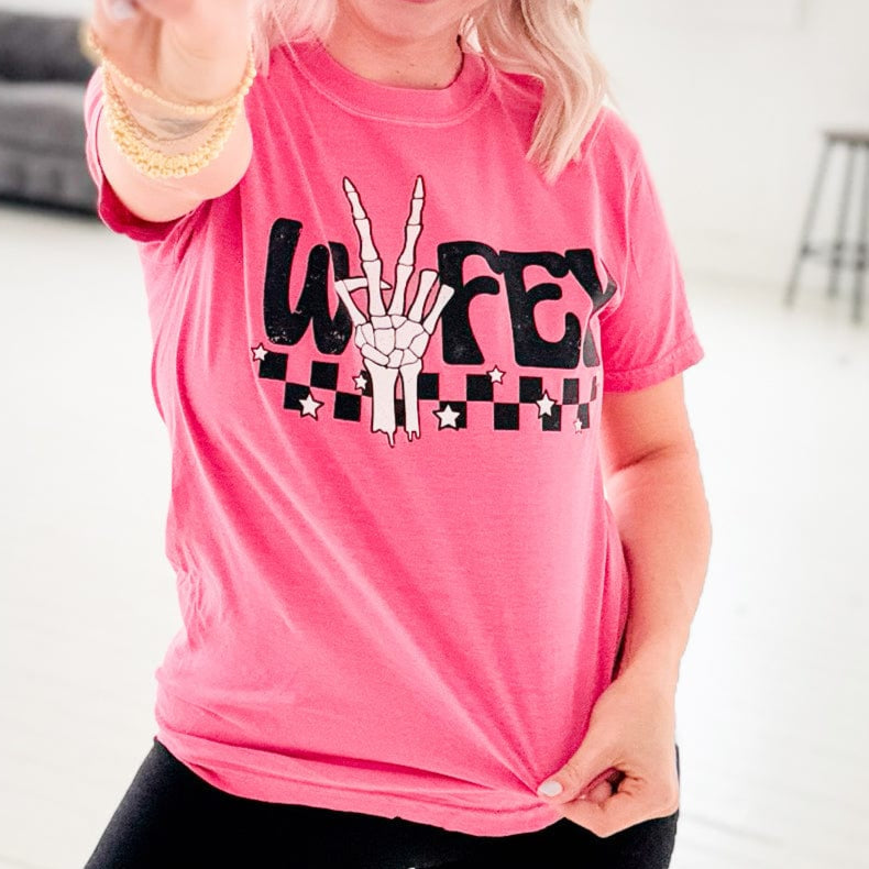 Envy Stylz Wholesale Women - Apparel - Shirts - T-Shirts Peace Sign Wifey Graphic Tee