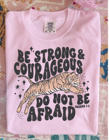 FestiviTees Women - Apparel - Shirts - T-Shirts Be Strong Tiger Graphic Tee