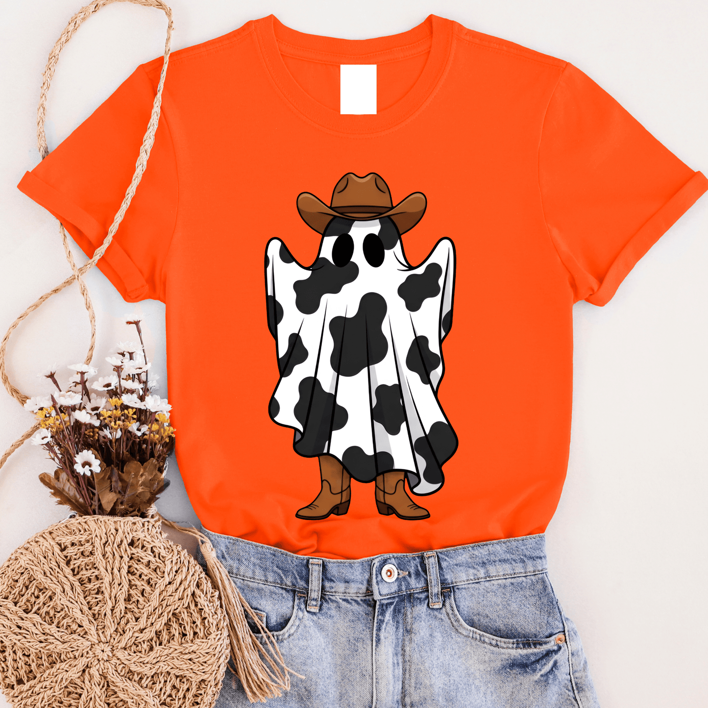 FestiviTees Women - Apparel - Shirts - T-Shirts Cowboy Ghost Graphic Tee