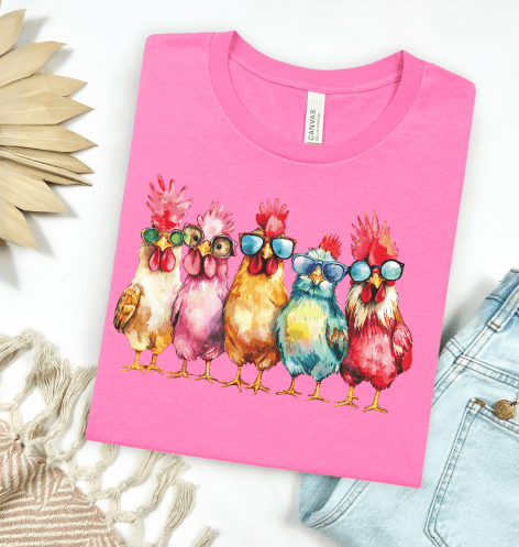 FestiviTees Women - Apparel - Shirts - T-Shirts Crazy Chicken Graphic Tee