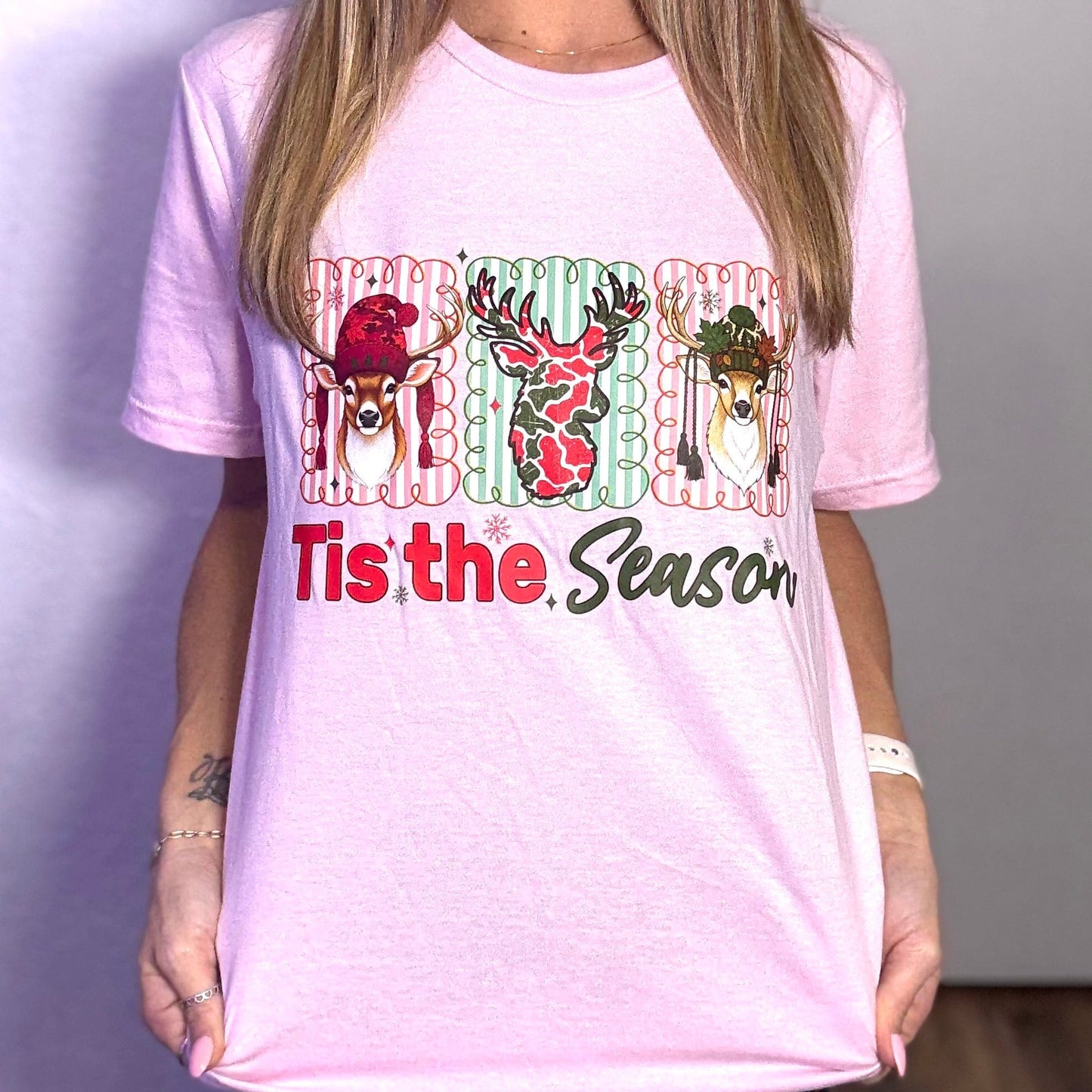 FestiviTees Women - Apparel - Shirts - T-Shirts Deer Tis The Season Graphic Tee