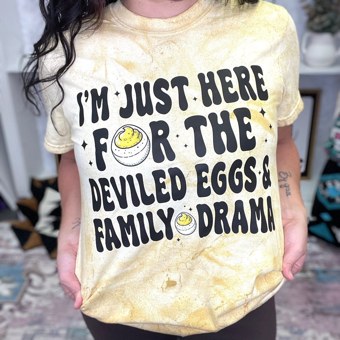 FestiviTees Women - Apparel - Shirts - T-Shirts Deviled Eggs & Drama Graphic Tee