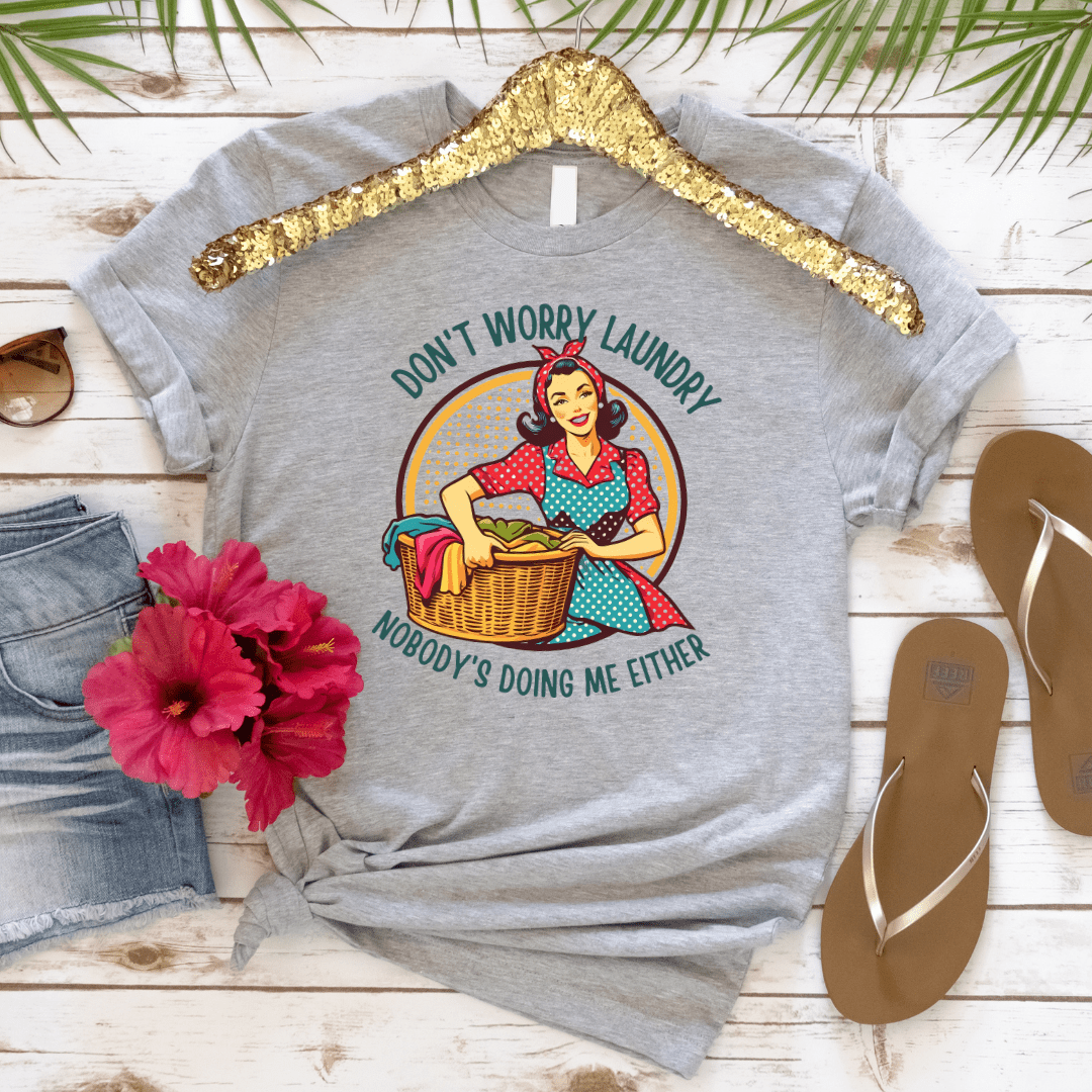 FestiviTees Women - Apparel - Shirts - T-Shirts Don't Worry Laundry Graphic Tee