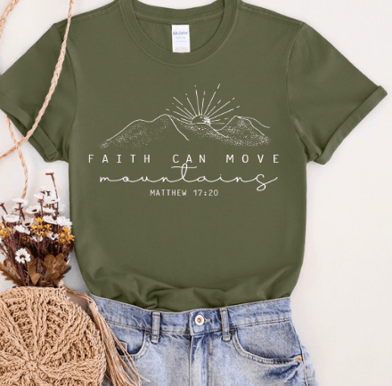 FestiviTees Women - Apparel - Shirts - T-Shirts Faith Can Move Mountains Graphic Tee