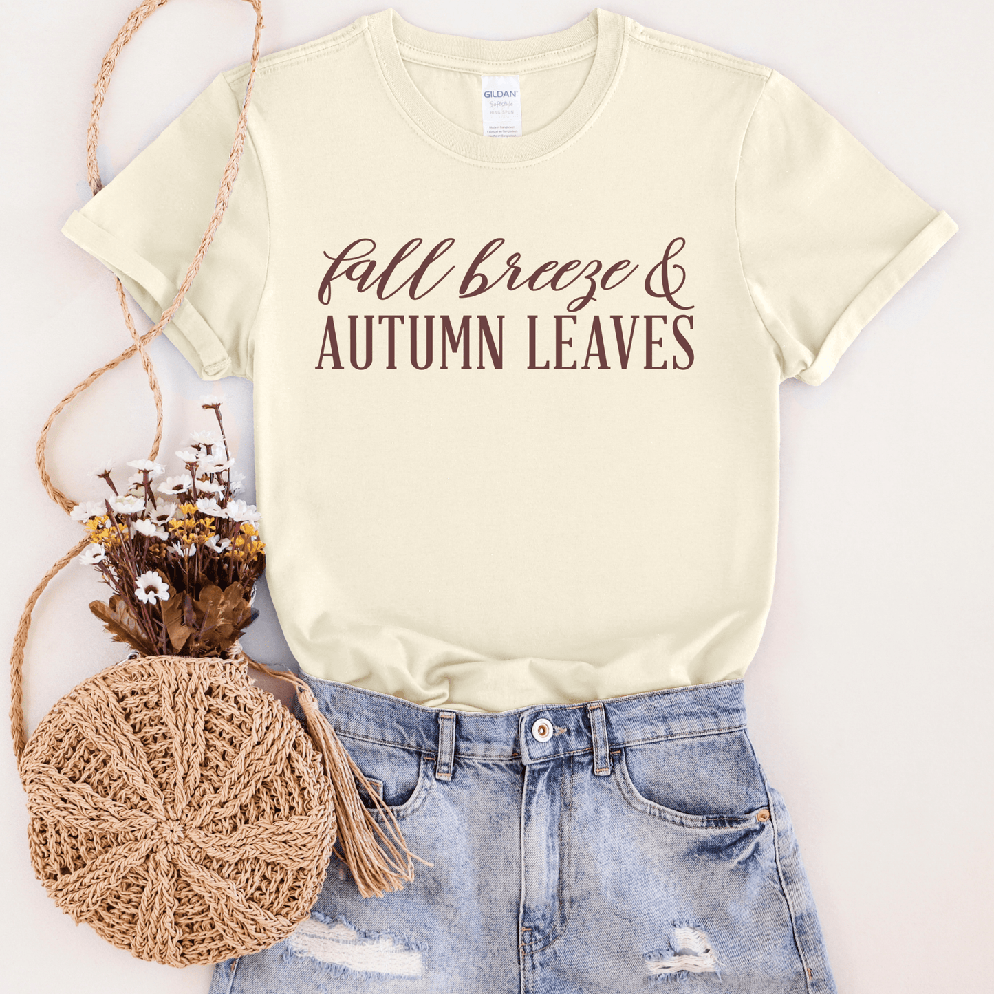 FestiviTees Women - Apparel - Shirts - T-Shirts Fall Breeze & Autumn Leaves Graphic Tee