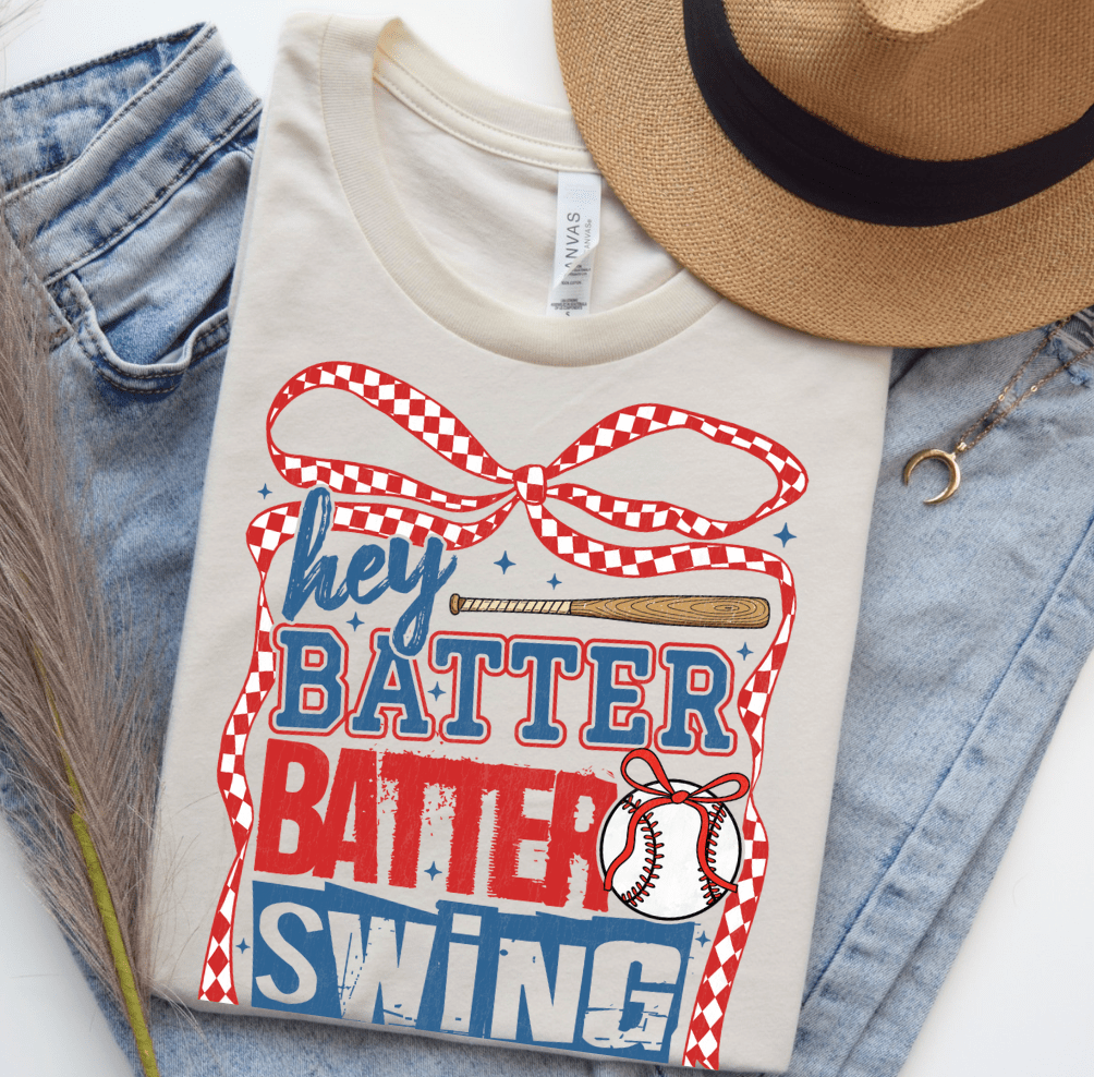 FestiviTees Women - Apparel - Shirts - T-Shirts Hey Batter Batter Swing Graphic Tee
